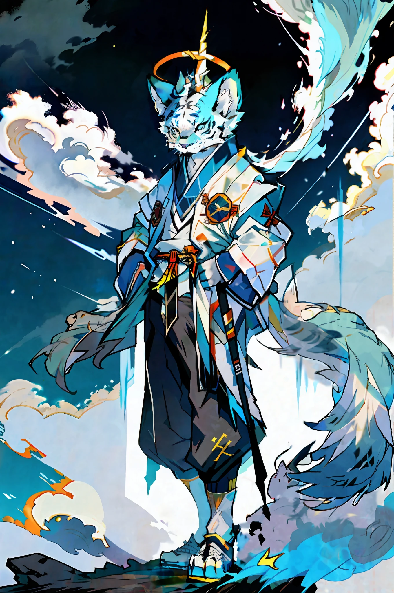 Tiger man beast head