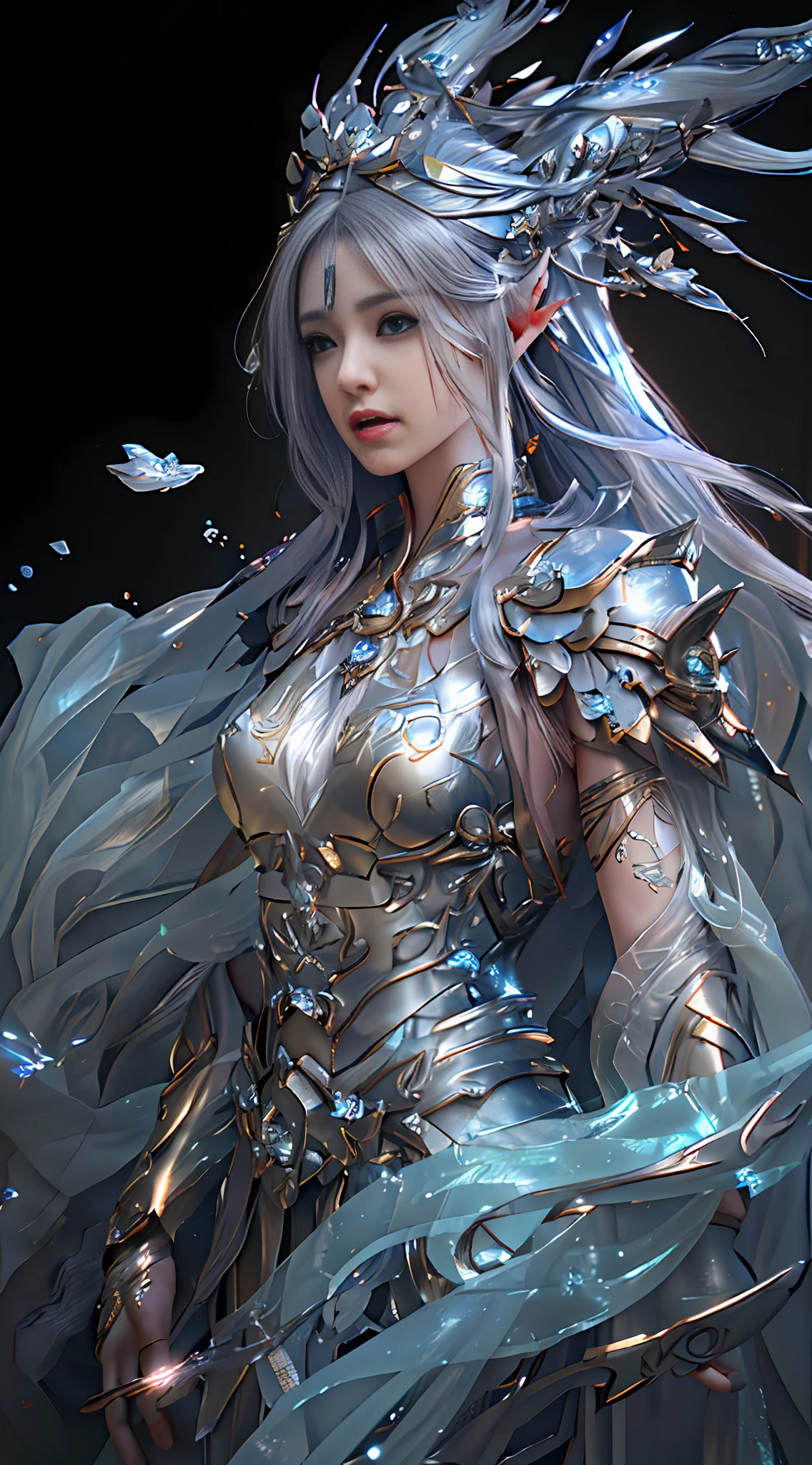 Golden Yellow, 3d Rendered Character Art 8K, Beautiful Fantasy Queen, 8k High Quality Detailed Art, Beautiful and Elegant Elf Queen, Realistic Anime Girl Rendering, (((Beautiful Fantasy Queen)), Smooth Anime CG Art, Beautiful Elf Princess, 3d Anime Realistic, 8K Portrait Rendering