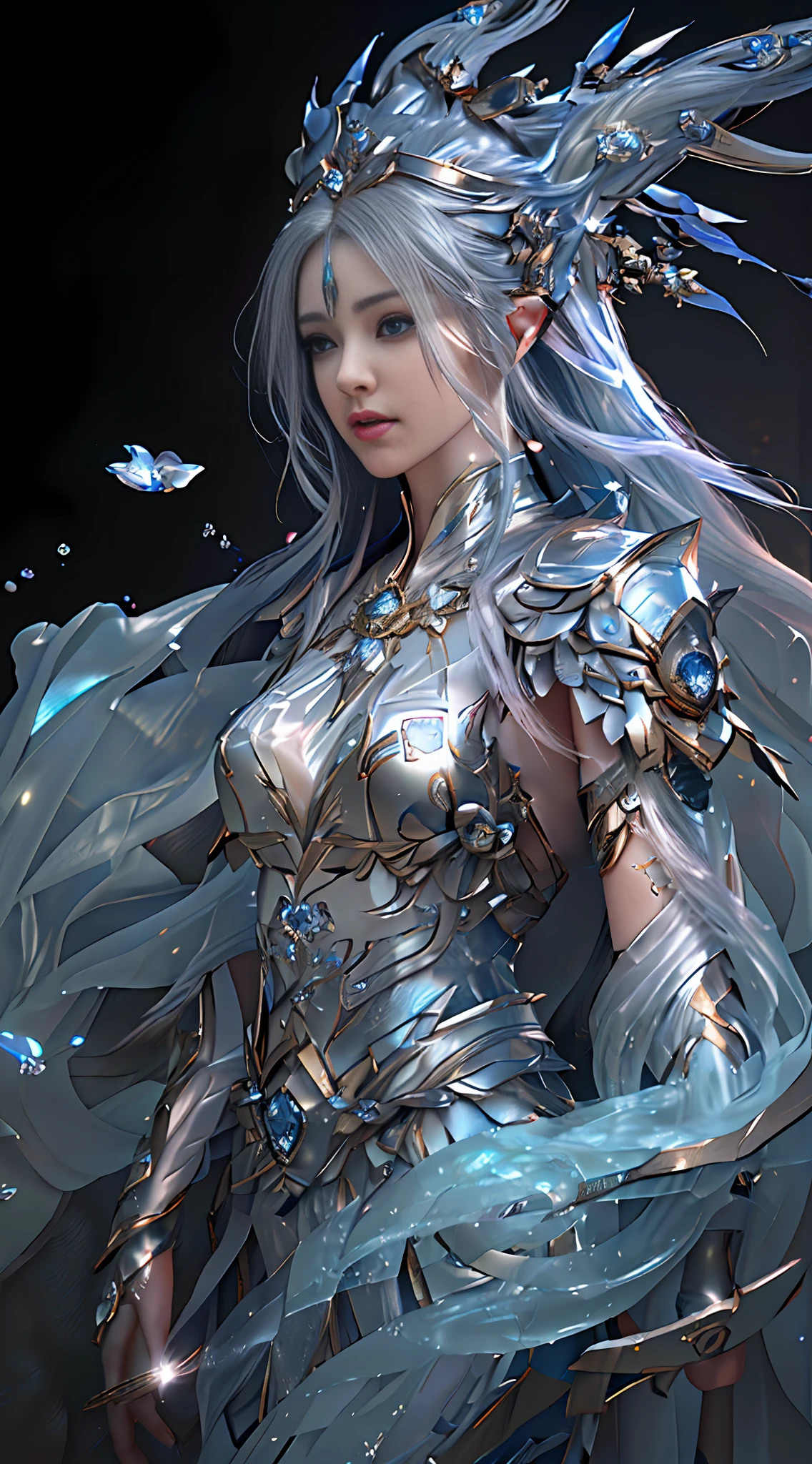 Golden Yellow, 3d Rendered Character Art 8K, Beautiful Fantasy Queen, 8k High Quality Detailed Art, Beautiful and Elegant Elf Queen, Realistic Anime Girl Rendering, (((Beautiful Fantasy Queen)), Smooth Anime CG Art, Beautiful Elf Princess, 3d Anime Realistic, 8K Portrait Rendering