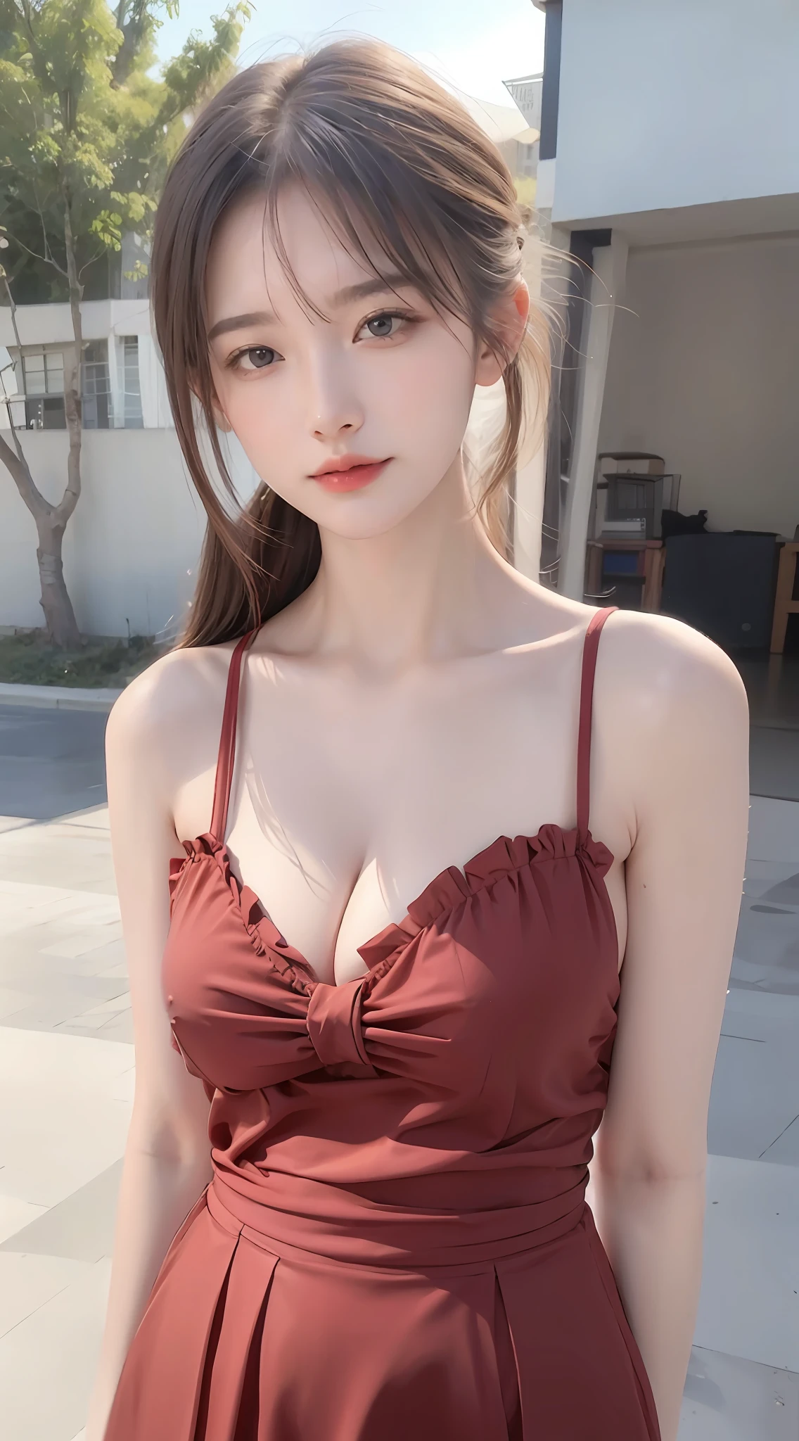 Big breasts, cleavage