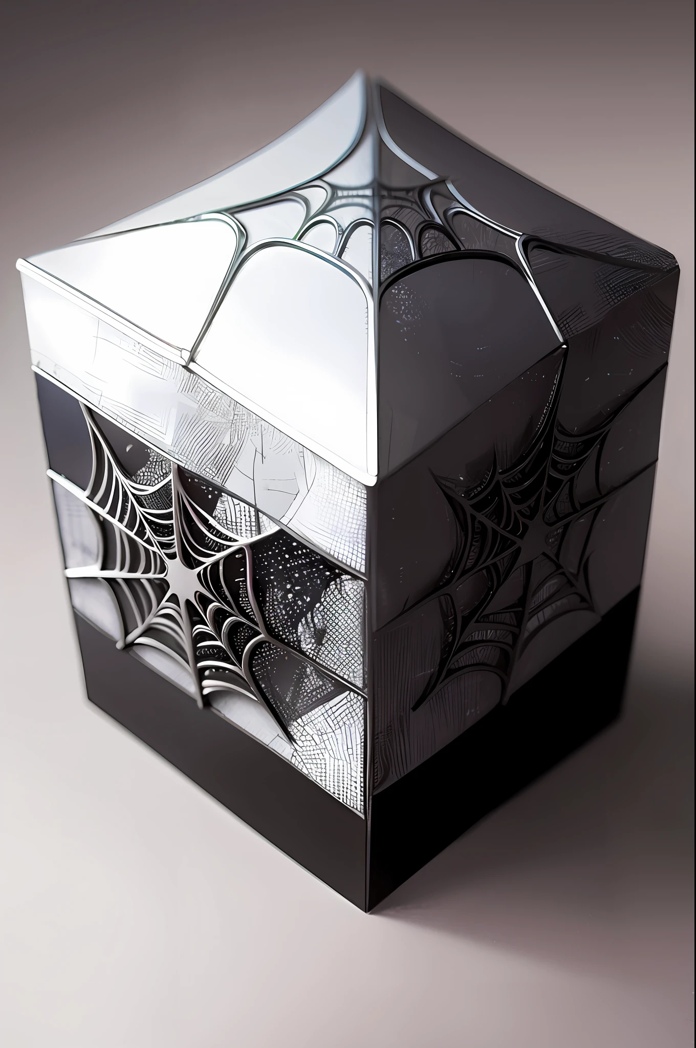 Spider web, concept art, cubic