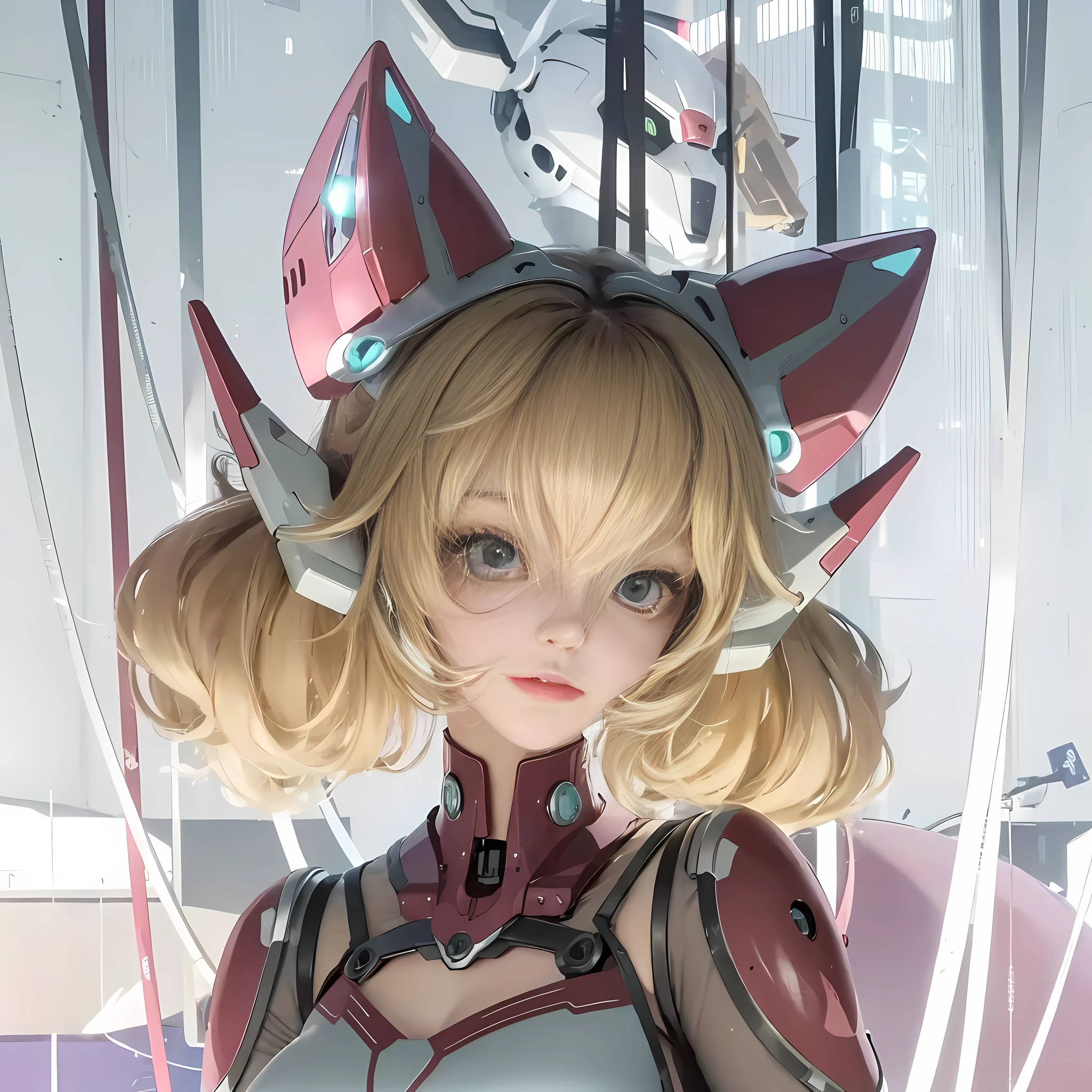 Anime - cat ears and cat tail style girl, robot! Catwoman, Perfect Robot Girl, Anime Robot with Organic Mix, Anime Mecha Aesthetics, Cyberpunk Anime Girl Mecha, Advanced Digital Anime Art, Future Anime Girl, Digital Anime Art, Anime Manga Robot!! Anime girl, detailed digital anime art, digital anime illustration, cute cyborg girl
