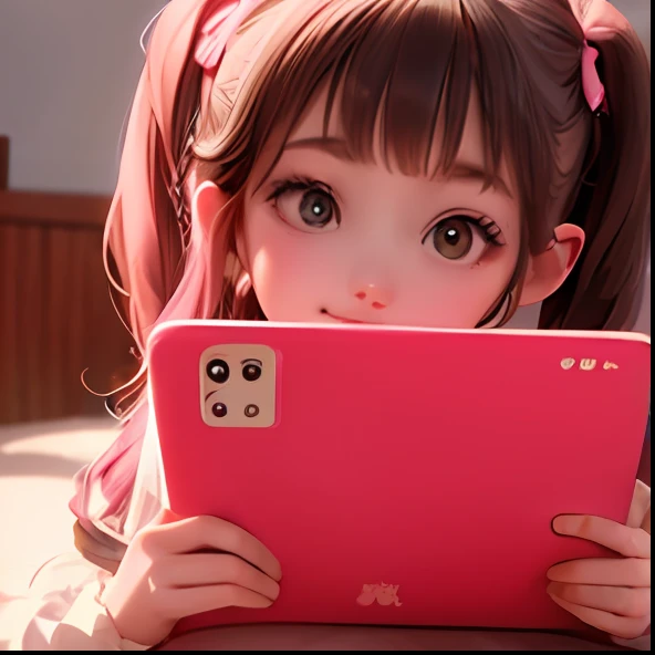 Close up of a girl in dress wearing tie pink with pink double tail hair and blue eyes, cute digital painting, cute digital art, realistic cute girl painting, cute detailed digital art, cute cartoon characters, beautiful character painting, cute characters, cute anime girl, cute cartoon, kawaii realistic portrait, digital cartoon painting art, cartoon cute, cute portrait, render a cute 3D anime girl, kawaii realistic portrait, anime moe art style, saori, Mikudayo, Shikamimi, My Dress Up Dear Anime, Nyaruko-san, Inspired Gacha Club Game, Shirabii, Anime Girl named Lucy, drawn in an anime artist studio