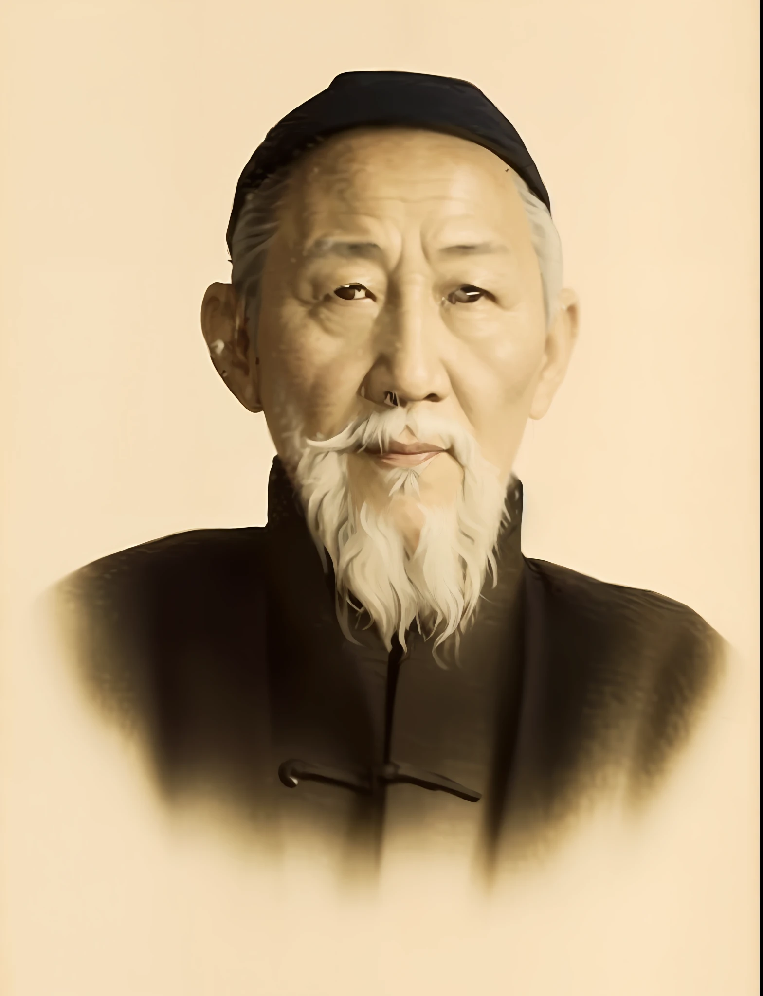 an old photo of a man with a beard and a hat, zhang daqian, song nan li, lin hsiang, author li zhang, jiyun chae, bo xun ling, zeng fanzh, xiaoguang sun, feng shu, huifeng huang, qi sheng luo, yin zhen chu