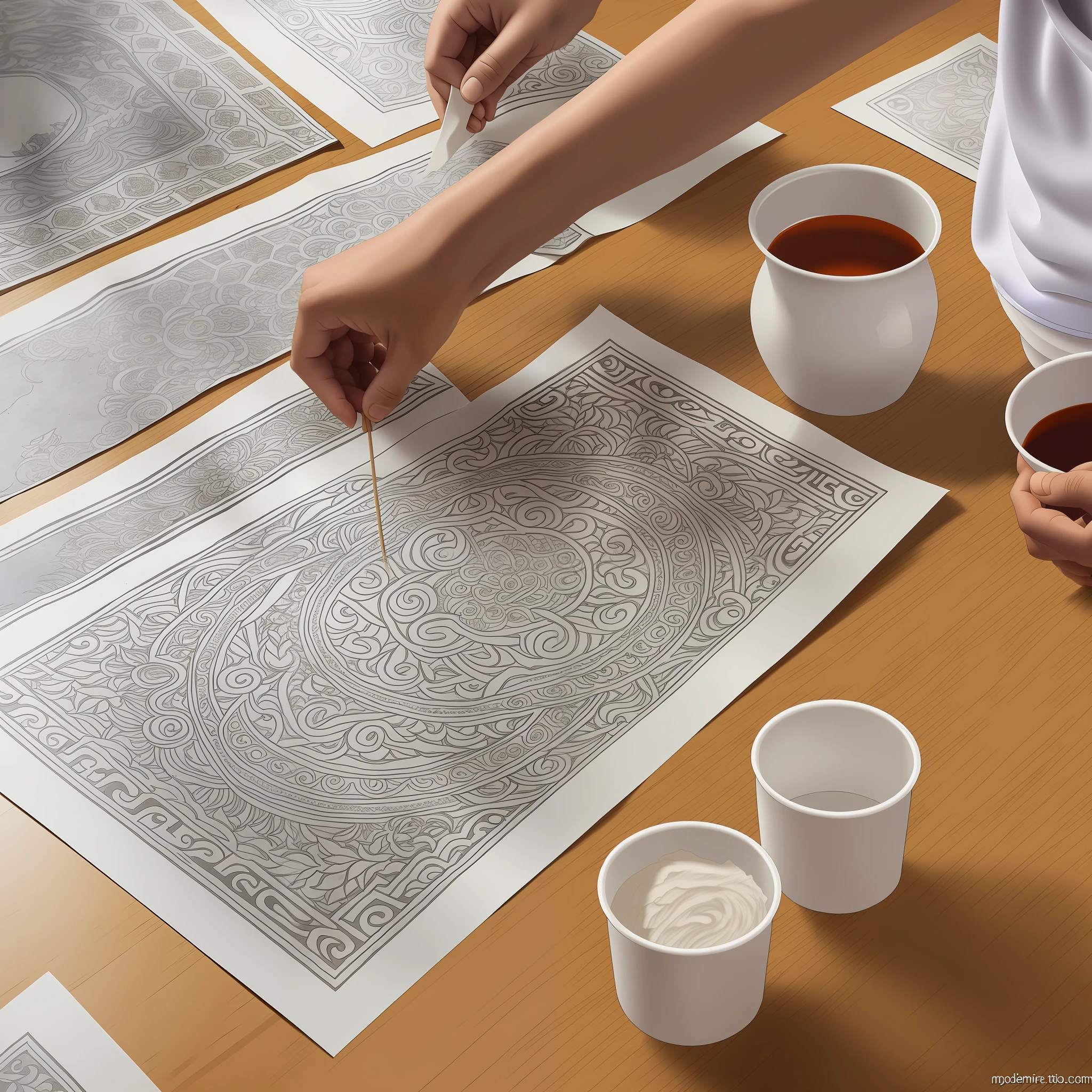 Draw a poster design about the Dong cloth dyeing method combined with Chinese medicine dyeing --auto --s2
