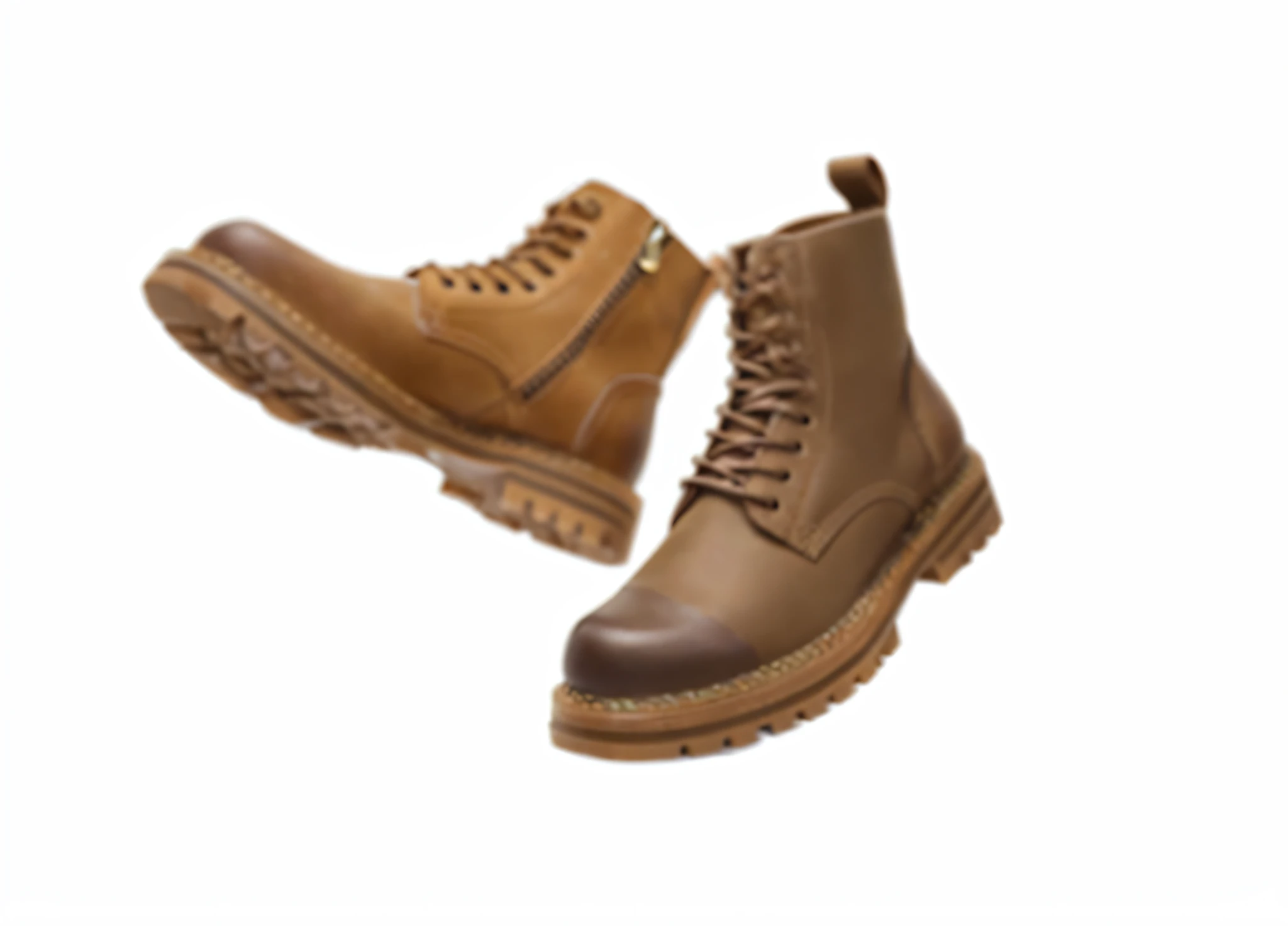 pair of brown boots with brown soles on a white background, heavy-duty boots, brown boots, combat boots, boots, 2 0 2 0 fashion, army boots, military boots, heavy boots, leather boots, wide leather boots, stylish, : 5 stylish, leather clothing and boots, platforms, leather shoes, brown ) ), sturdy, 3 colour, men, brown color