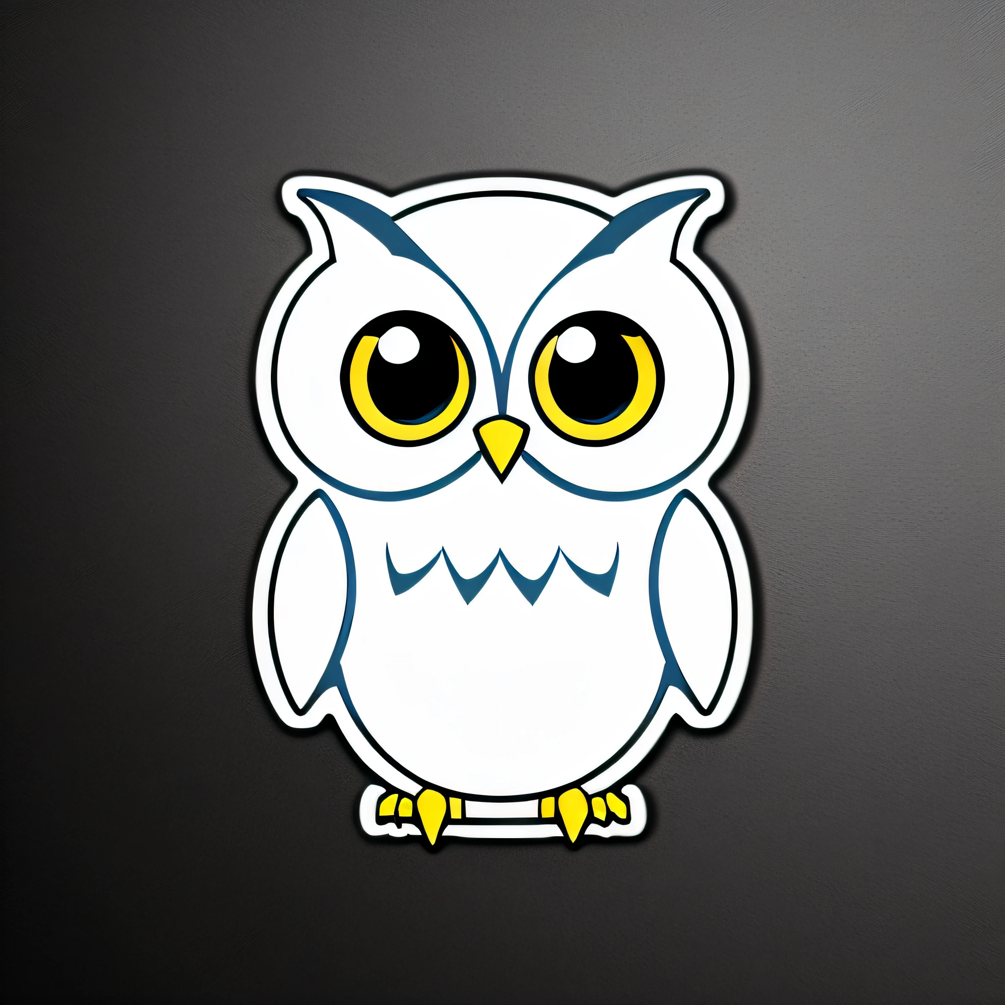 ((sticker)), stunning, chibi owl with cute eyes, cute 4k mouth, high quality, white background, high details, --ar 1:1, illustrator, transparent background