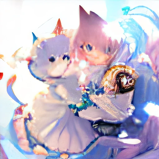 ((masterpiece)),best quality,ultra-detailed CG, high resolution,holographic background,beautiful anime girl carrying a white cat,adorable cat ears and tail,holo carrying a big bag, wearing an elegant dress, stunning art style, magical atmosphere, expression of happiness, eyes shining with joy.