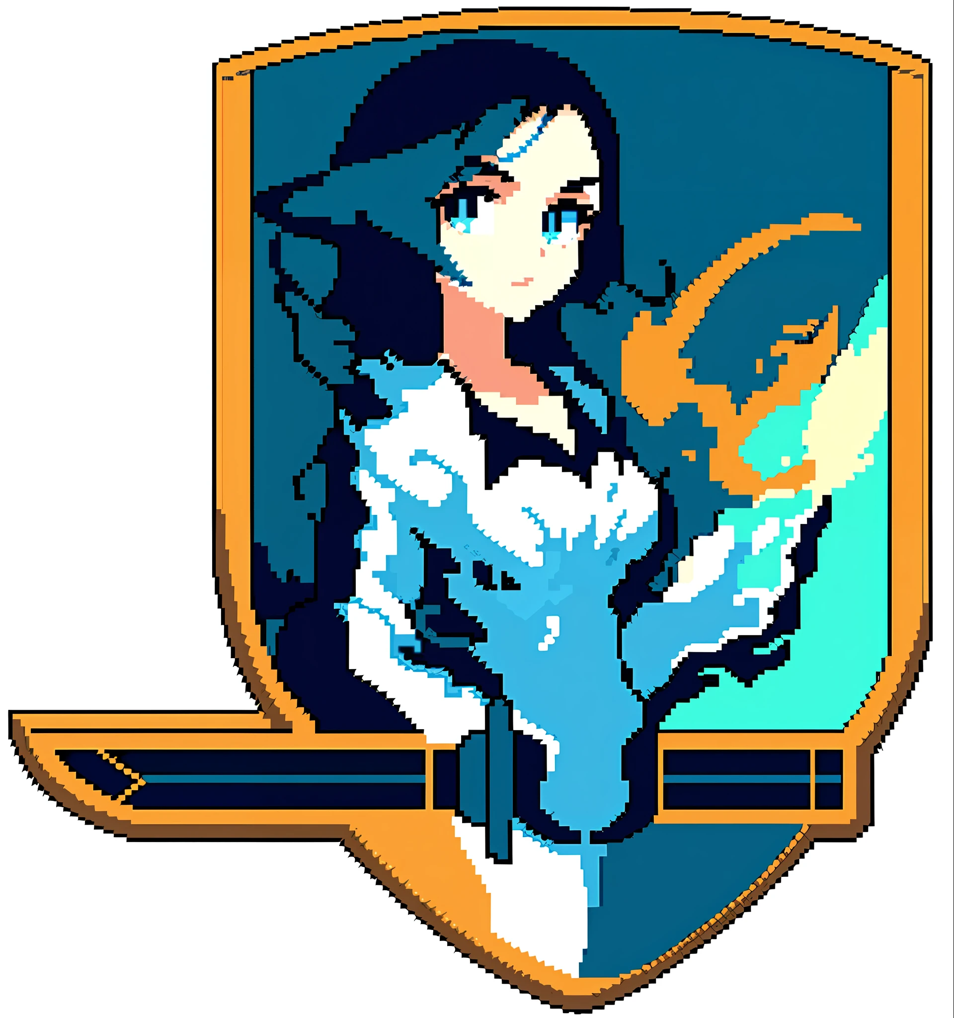 (Masterpiece, top quality, best quality), girl, upper body, pixel, pixel art