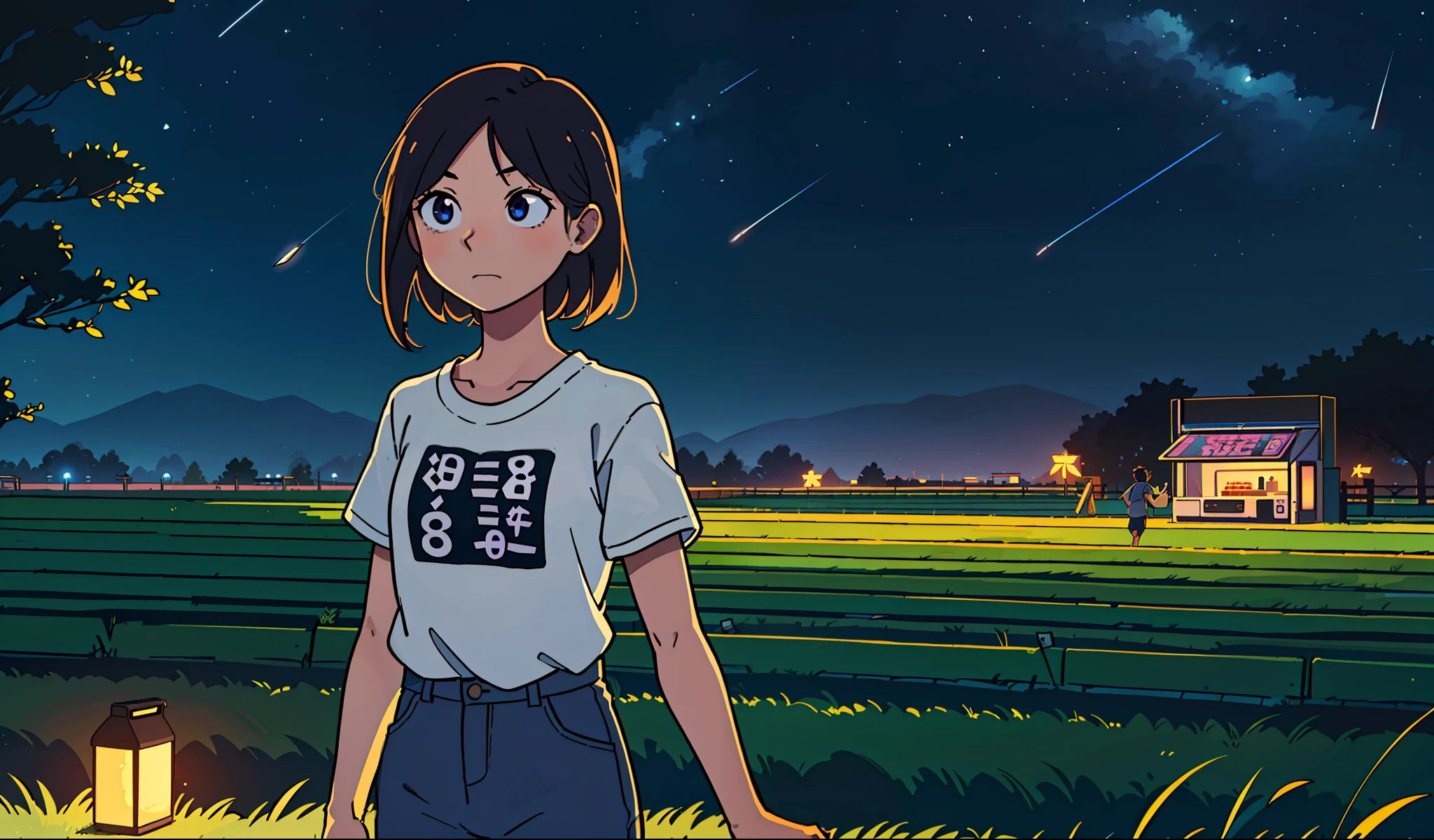 Girl in her 20s, vending machine, rice field, ((((night))), 80s,
(Best Quality: 0.8), (Best Quality: 0.8), Perfect Anime Illustration, Dark Unclear Face, Glowing Eyes