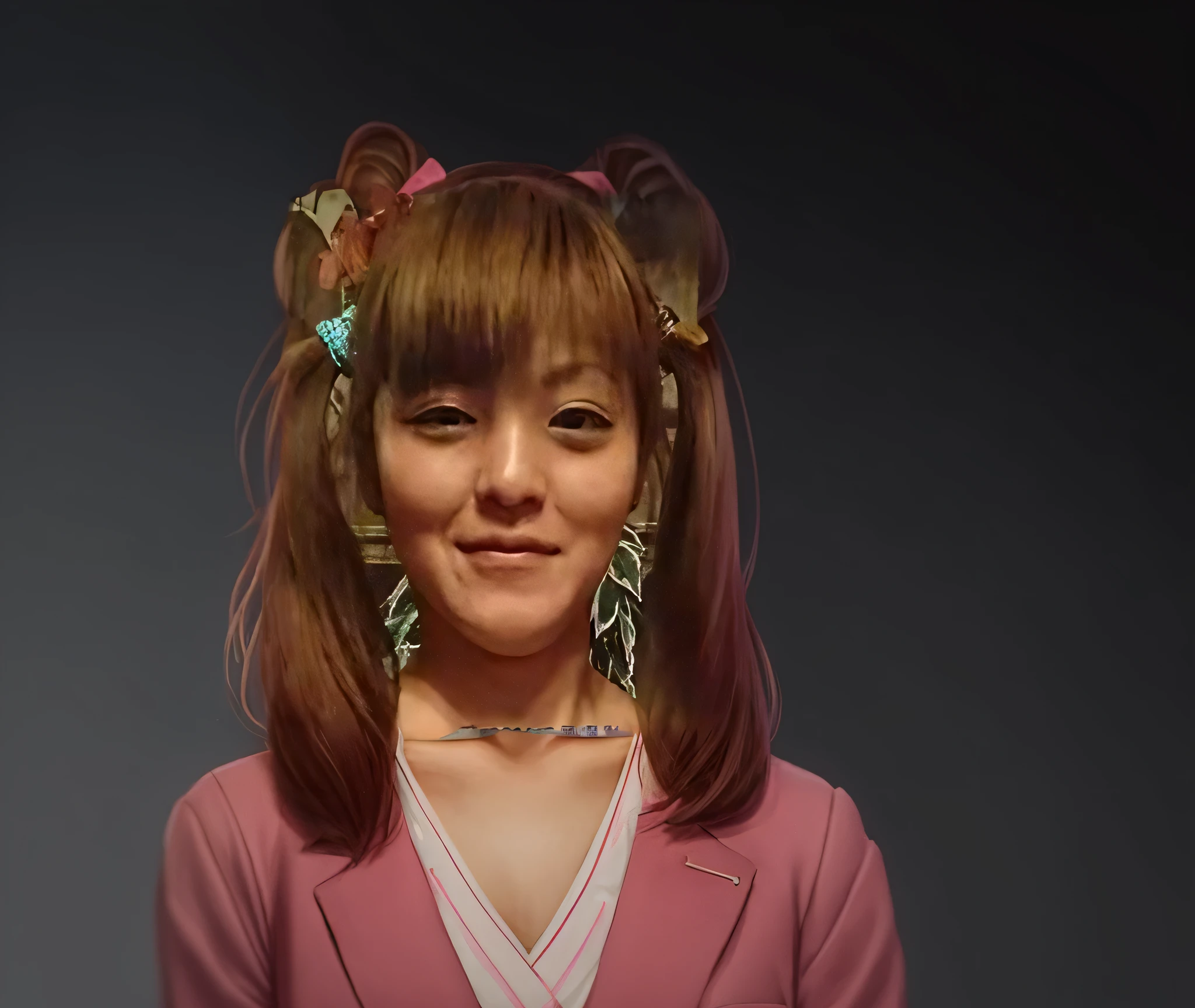 there is a woman with a ponytail and a blue bow in her hair, ayaka, anime girl in real life, ayami koj ima, takeyuki kanda, ann takamaki, chiho, facebook, takada akemi, narumi kakinouchi, akiko takase, japanese facial features, ayami, aoi ogata