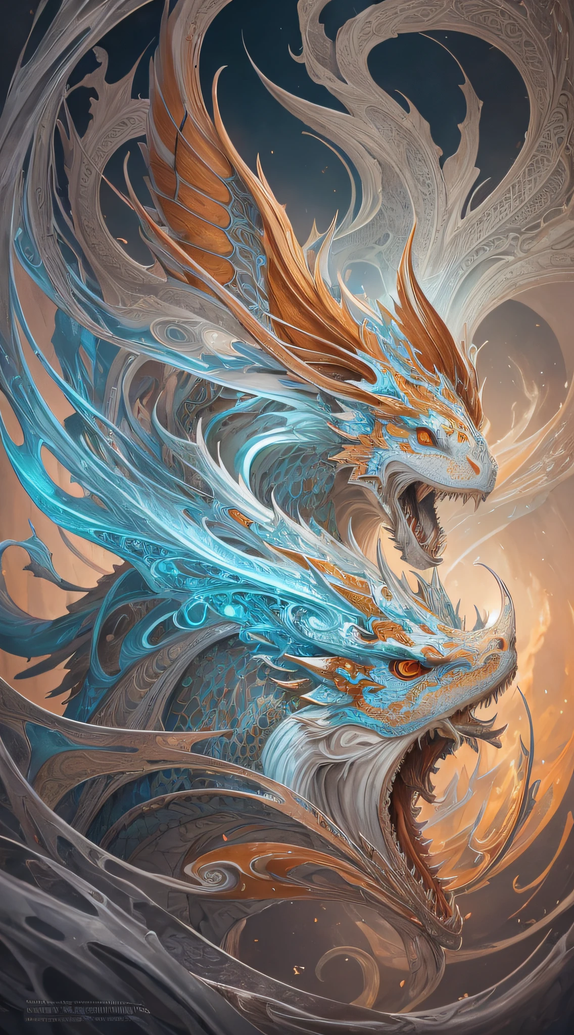 subsurface scattering, white, koi, rabbit deity with dragon armor, art nouveau swirls, vibrant colors, octane render, by jesper ejsing, james jean, justin gerard, tomasz alen kopera, cgsociety and fenghua zhong, highly detailed, rim light, art, cinematic lighting, very coherent, hyper realism, high detail, 8 k --auto --s2