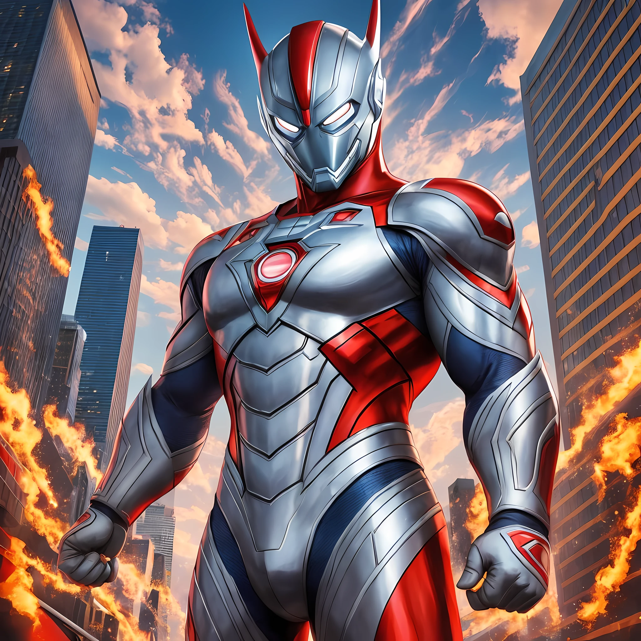 Start by sketching out the basic shape of Ultraman’s body. He has a muscular, humanoid form with a distinctive helmet and color scheme.
Draw in the details of Ultraman’s outfit, including the red and silver markings on his chest, arms, and legs. Pay close attention to the angles of the lines and the placement of the shapes to make sure they match the original design.
Add in Ultraman’s helmet, which has two horn-like projections on the top. His eyes are usually drawn as two narrow slits, and his mouth is often covered by a mask.
Finish off your poster by adding in some background elements that complement Ultraman’s heroic persona. You could draw him standing on a rocky outcropping, surrounded by a cityscape, or facing off against one of his many monstrous foes.
Remember, the key to drawing a great poster of Ultraman is to pay attention to the details and capture the essence of his larger-than-life heroism. --auto --s2