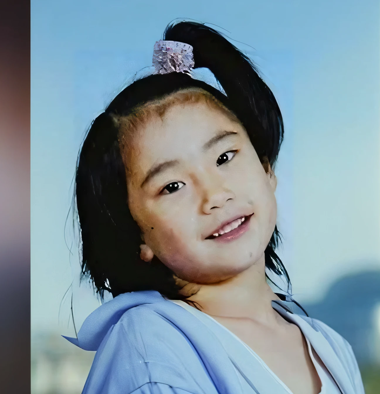 there is a young girl with a bow on her head, young wan angel, yan, gemma chen, lulu chen, 2 7 years old, 2 9 years old, young asian girl, 2 8 years old, ruan jia beautiful!, 2 3 years old, jen zee, jinyiwei, four years old, 5 years old, gongbi, jaeyeon nam