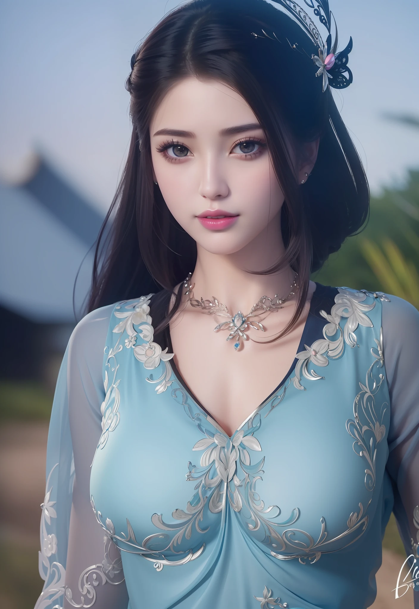 (masterpiece, best quality, extremely detailed 8k, ultra hd, ultra-detailed, highly detailed, highly realistic, ultra-realistic, photo realistic), (1girl:1.5), (detailed realistic skin), (realistic big breasts), (pink lipstick), slender abs,