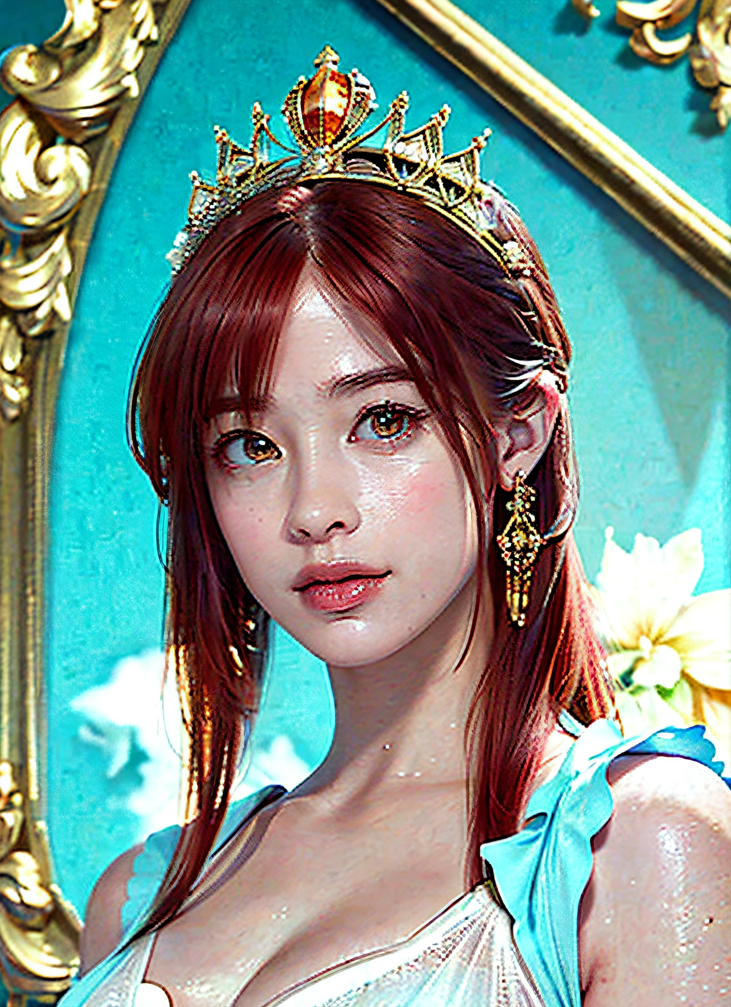 Ultra detailed complex 3D rendering of the face, (big breasts: 7.8), glamour shot full body image, braless, long hair, viewer view, intricate exposure wearing high super armor, bare feet, (shiny skin),((Realistic lighting, top quality, 8K, masterpiece: 1.3)), Clear Focus: 1.2, 1 girl, Perfect figure: 1.4, , (cleavage), intricate details, effectsJeweled, Ultra Detailed Big Crown:1.2), Big,, Sexy Swimsuit, (Ultrareal), (High Definition), (8K), (Very Detailed), (Beautiful Detailed Eyes), (Best Quality), (Ultra Detailed), Jewels with Intricate Detail, 1 Girl, Solo, Long Hair, Wind, Gorgeous Face, Top Quality, Masterpiece, Maximum Detail, Diffused Lighting, (Red Hair: 1.3), Valhalla Valkyrie, Beauty, facial muscles