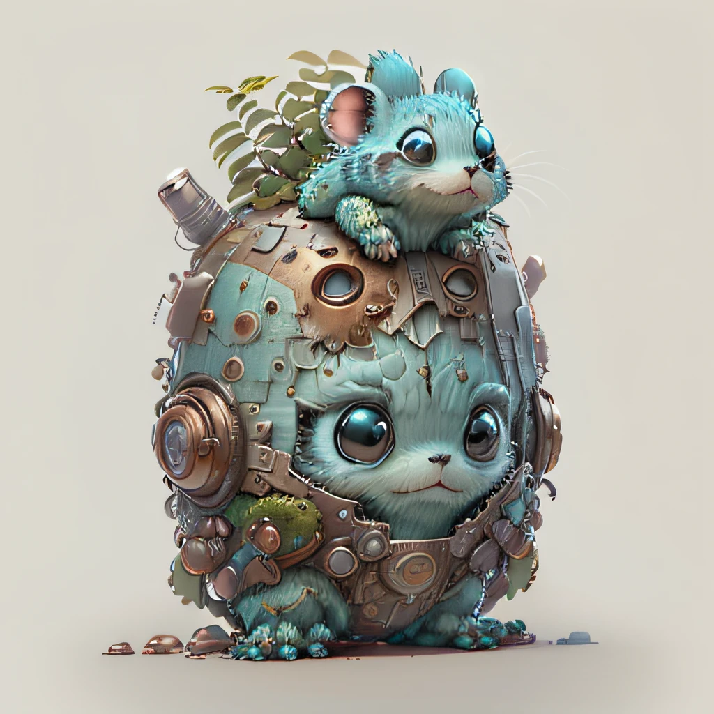 "Imaginative concept art of a cute creature inspired by Lora, with the appearance of a mouse and dressed as a policeman. (CuteCreatures tag weighted at 0.9)"