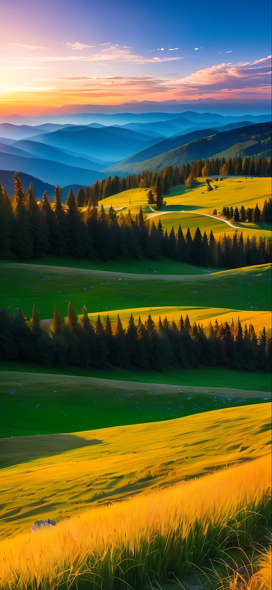 (Background: Mountain Sunset Grassy Mountain View), (Mountain Grassy Mountain Carpathian Mountains), (Night View + Lawn: 1.2), (Scenic and Breathtaking), (Beautiful Landscape), (Mountain View + Hills), (Mountain View: 1.5)