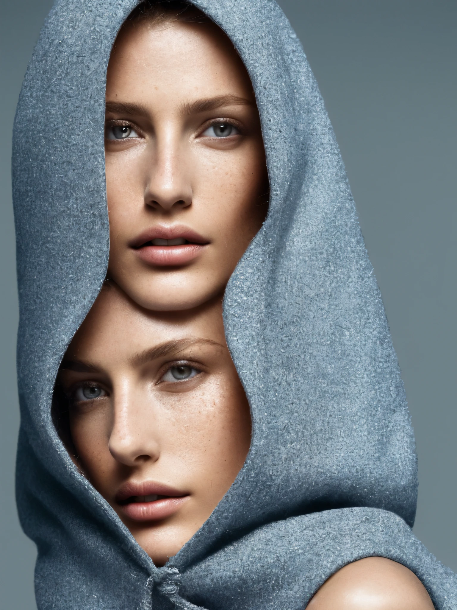 High detail RAW color pale beauty photo ((standing outside))((nude))(((revealing her entire head and body)))), (beautiful legs), (perfect feet), (plump ass), toned abs, ((teasing pretty, petite, slim) (single bun) angular face, pointed chin, feminine, bright big eyes)), ((wearing hooded cloak)), symmetry, rich detail, glare lighting, cinematic lighting, ((light painting long exposure)) serious eyes, contrast, textured skin, cold skin pores, Hasselblad camera, glare, billion pixels, (wearing high heels)), flawless face, freckles, ((perfect, (perfect