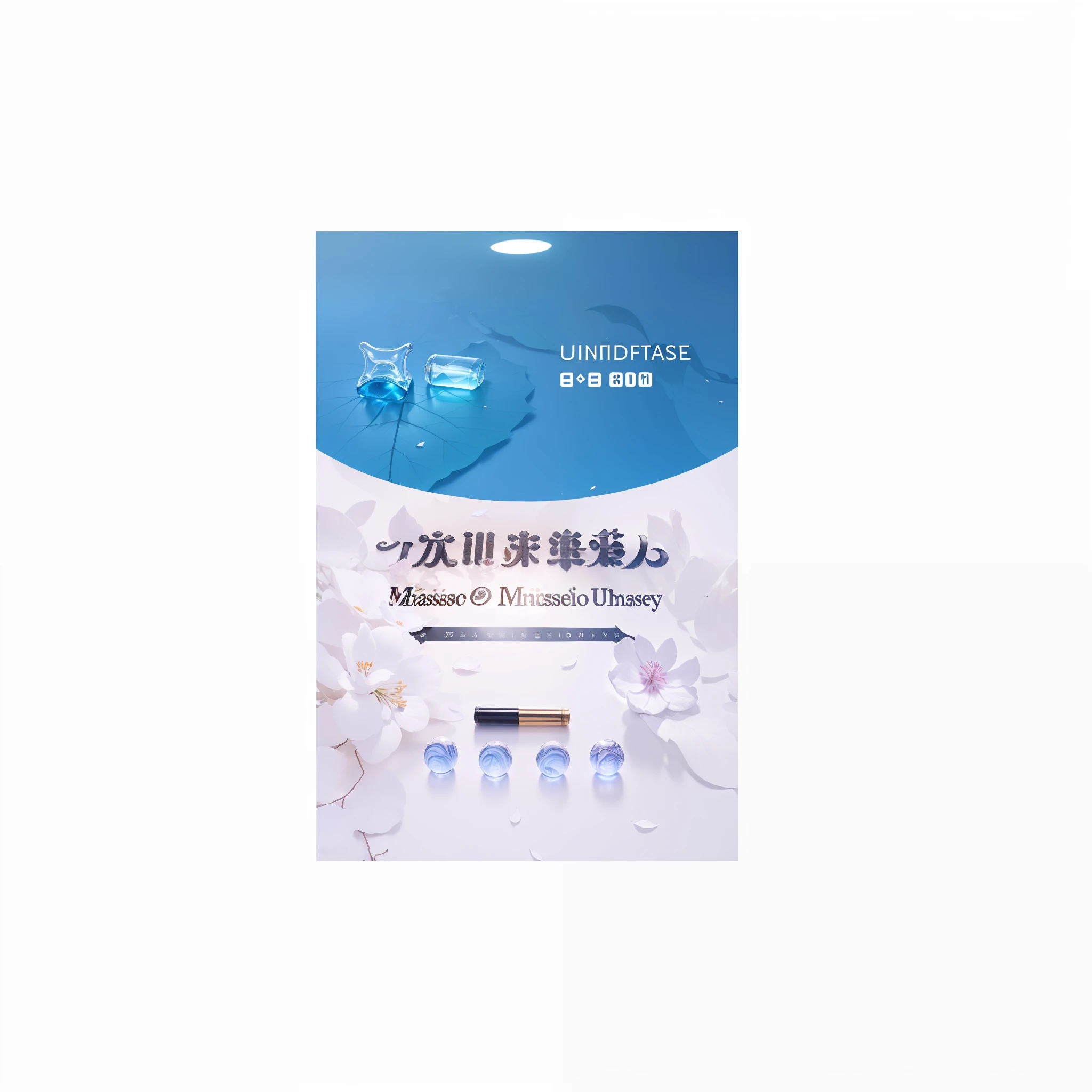 Masterpiece, Best Quality, (Very Detailed CG Unified 8k Wallpaper) (Best Quality), (Best Illustration), (Best Shadow) Natural Valley Delicate leaves Petals of various colors fall in the air Ray tracing, ultra-detailed, label white, background solid color, perfume bottle made of glass --v --auto --s2