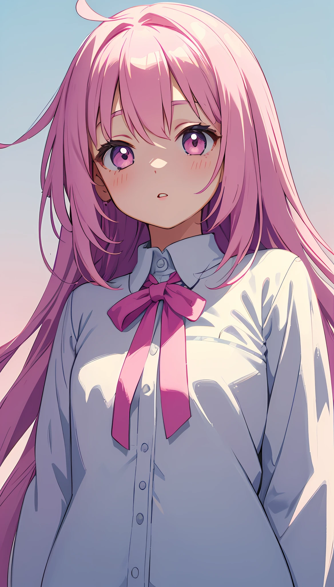 A cute little girl with pink lips, wearing a bright white shirt, zhong pastel palette aurora punk style, anime illustration of her face, animated gif, hand drawn animation, charming sketch, smooth shiny, hazy romanticism, super flat style, white background --ar 1:1--niji 5--style expressive--s 50