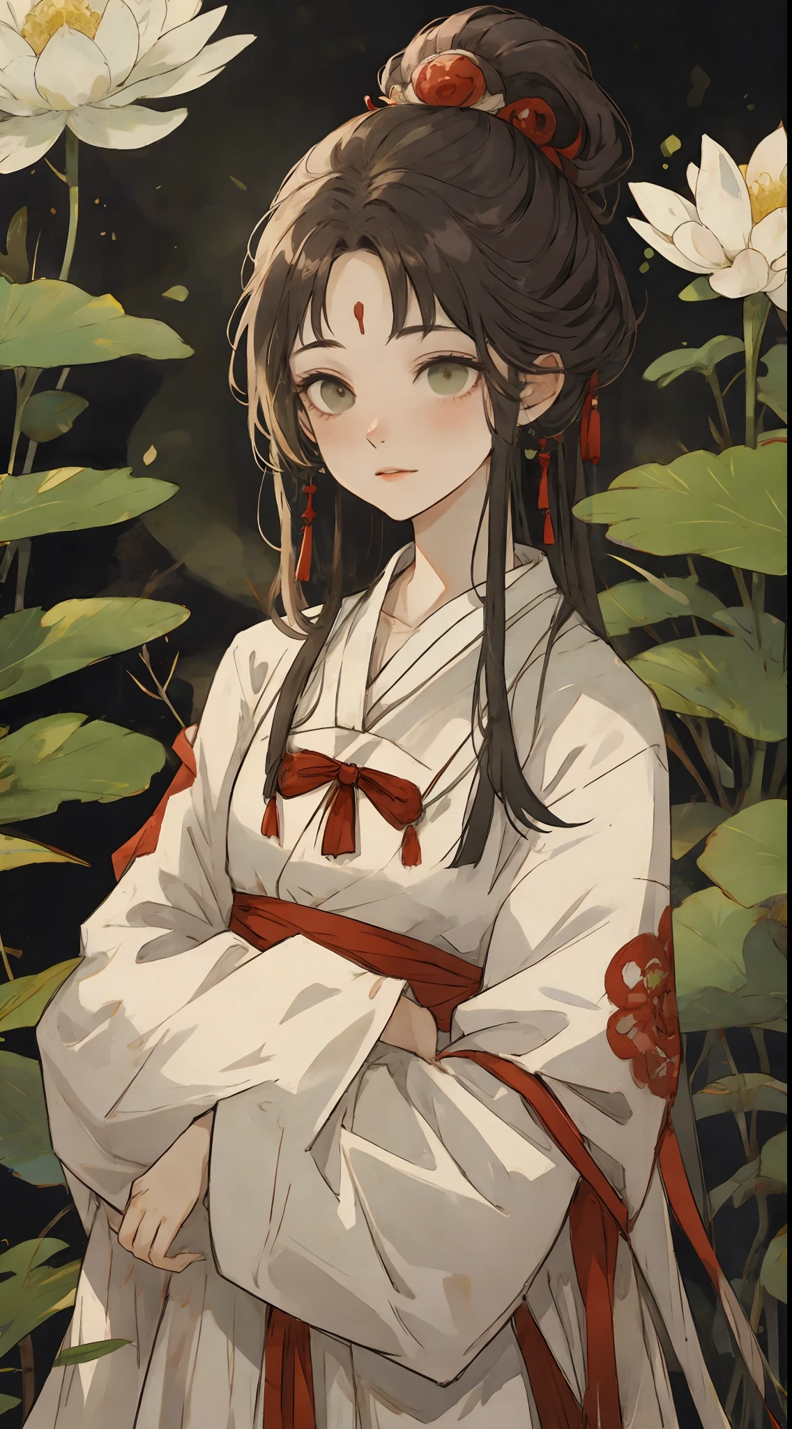 a girl, ancient chinese clothing, full body, sunlight, clear face, clean white background flowers, masterpiece, super detail, epic composition, ultra hd, high quality, extremely detailed, official art, uniform 8k wallpaper, super detail, 32k