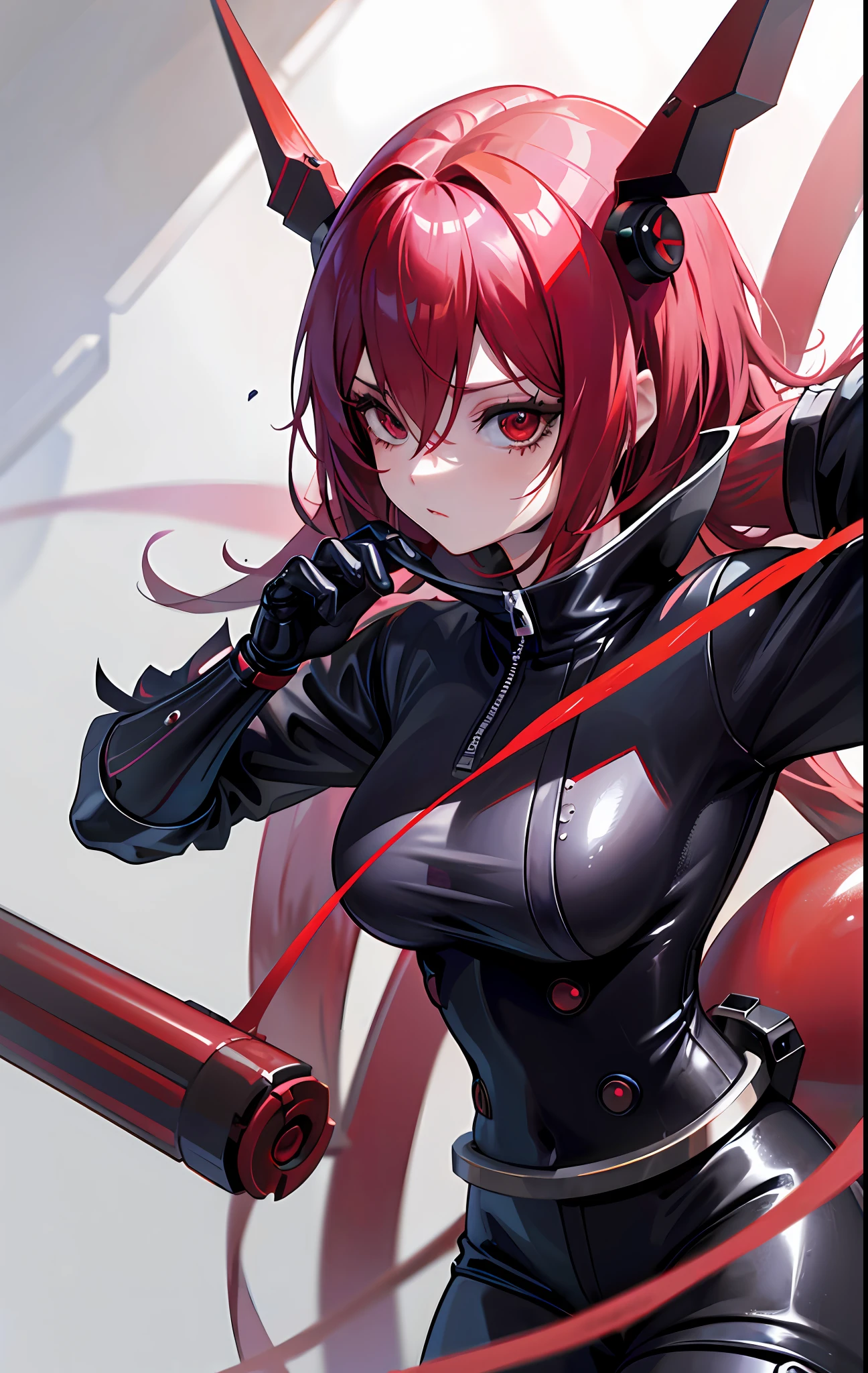 anime girl in latex with a red and black whip, biomechanical oppai, oppai cyberpunk, seductive anime girl, best anime 4k konachan wallpaper, badass anime 8 k, fine details. anime. tentacles, demon anime girl, gapmoe yandere grimdark, mika kurai demon, ayanami, anime monster girl, anime style 4 k