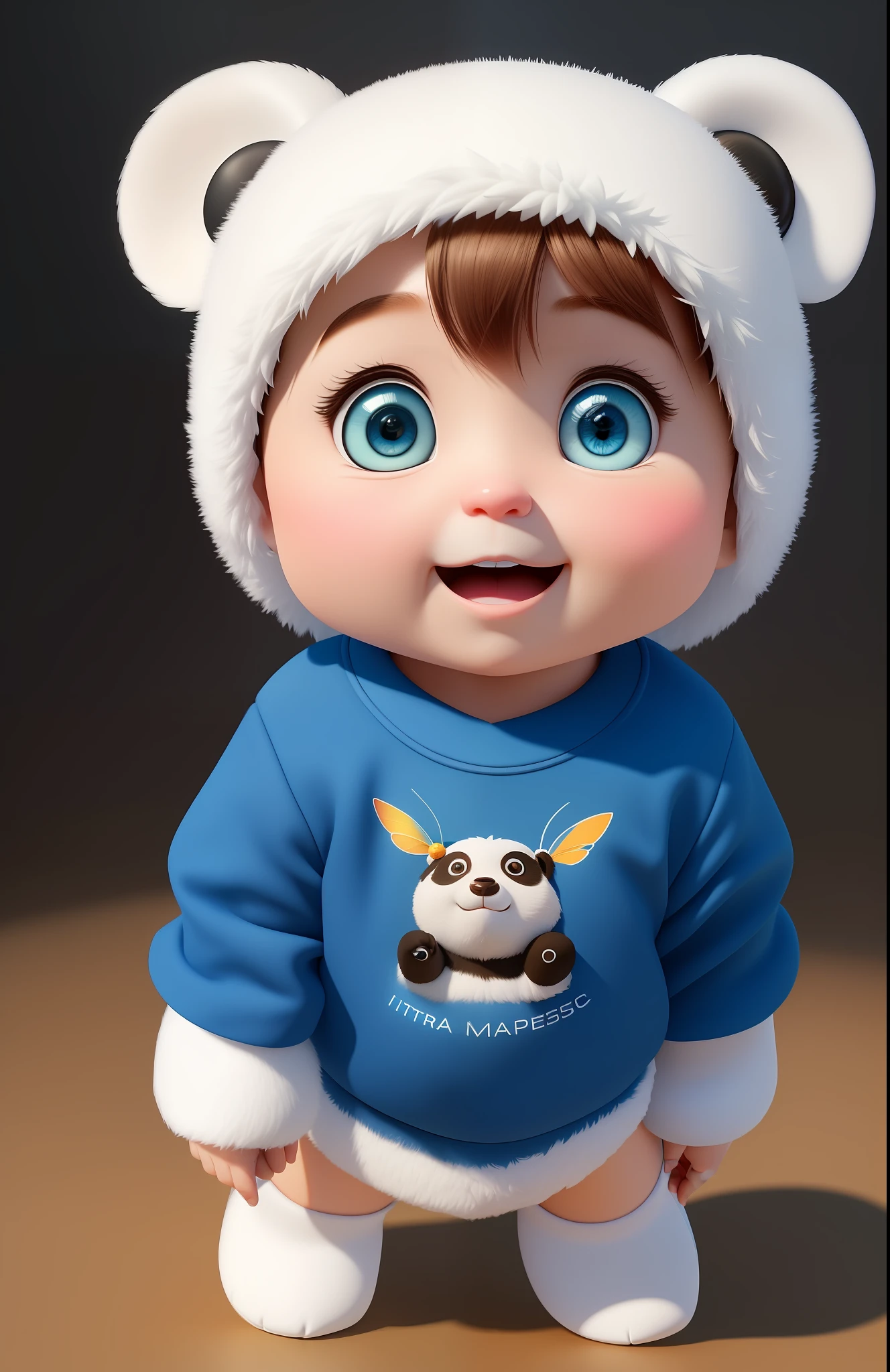 (masterpiece), (best quality), (ultra-detailed), (full body:1.2), Super cute, Baby, Pixar, Baby panda in pajamas, Big bright eyes, Fluffy, Smile, Delicate and fine, Fairy tales, Incredibly high detailed, Pixar style, Bright color palette, Natural light, Simple background with pure color, Octane render, Trending on Artstation, Gorgeous, Ultra wide angle, 8k, HD, Realistic