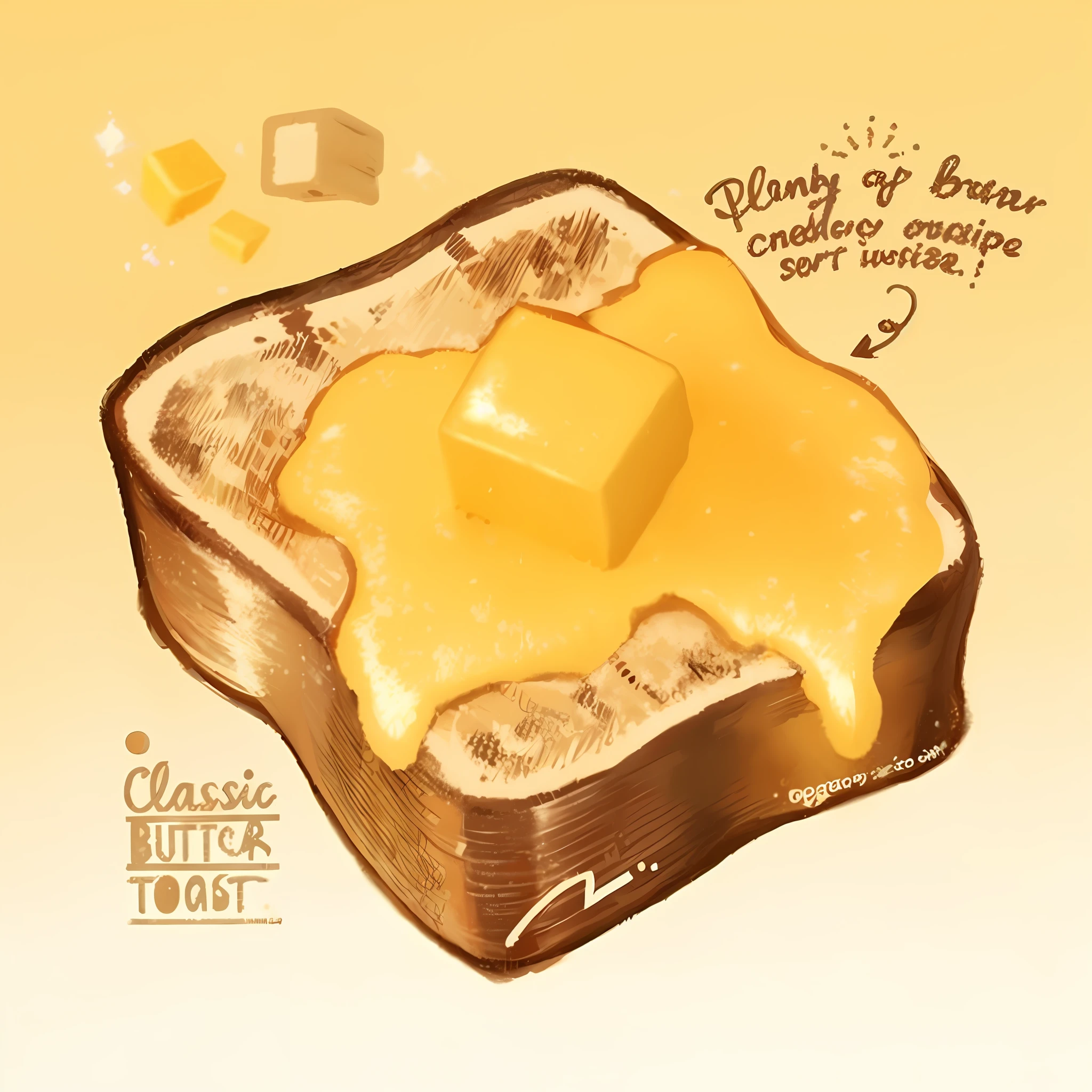 Butter block, poster illustration