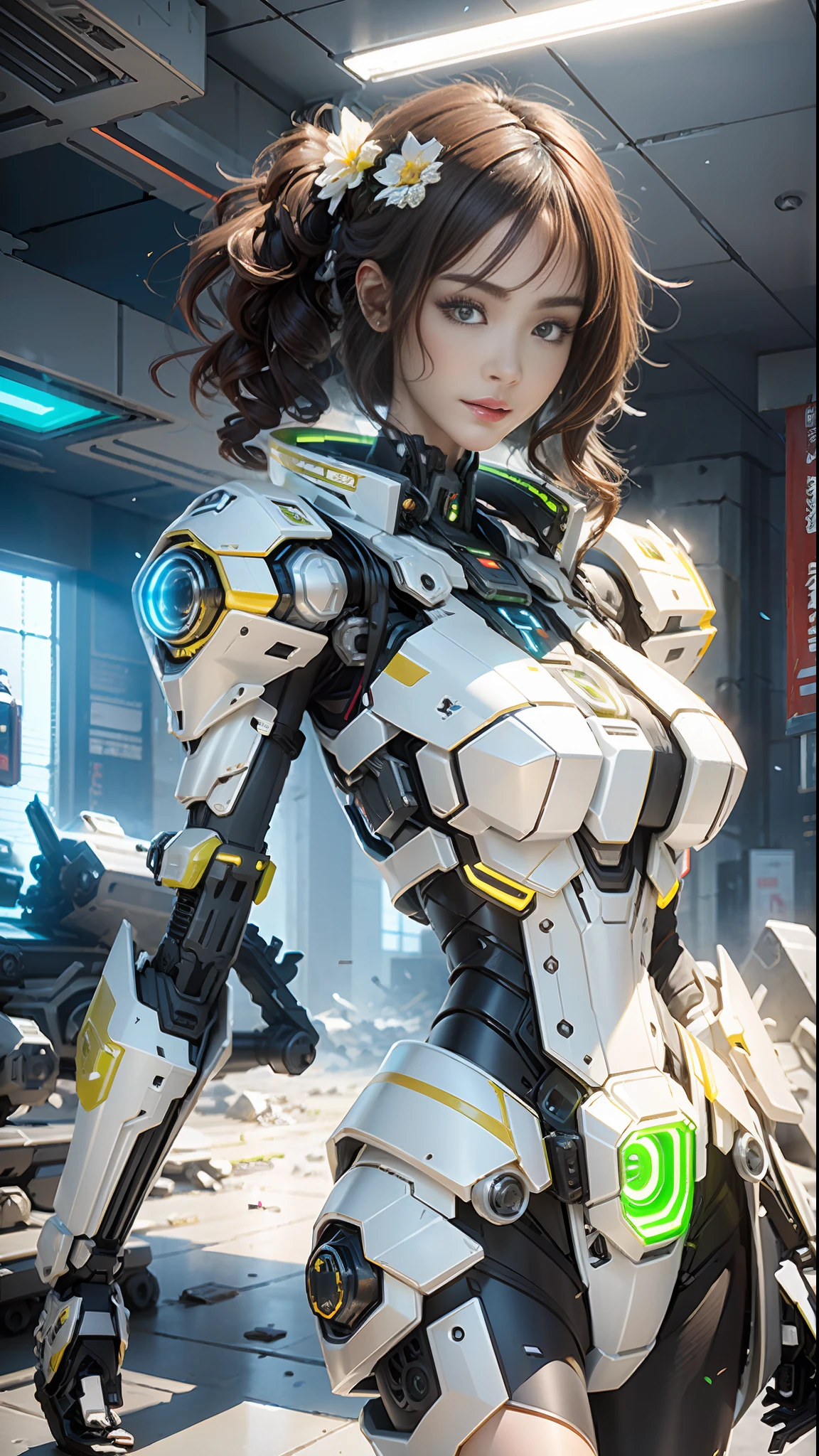 ((Best quality)), ((masterpiece)), (highly detailed:1.3), 3D,Shitu-mecha, beautiful cyberpunk women with her mecha in the ruins of city from a forgoten war, ancient technology,HDR (High Dynamic Range),Ray Tracing,NVIDIA RTX,Super-Resolution,Unreal 5,Subsurface scattering,PBR Texturing,Post-processing,Anisotropic Filtering,Depth-of-field,Maximum clarity and sharpness,Multi-layered textures,Albedo and Specular maps,Surface shading,Accurate simulation of light-material interaction,Perfect proportions,Octane Render,Two-tone lighting,Low ISO,White balance,Rule of thirds,Wide aperature,8K RAW,Efficient Sub-Pixel,sub-pixel convolution,luminescent particles,light scattering,Tyndall effect