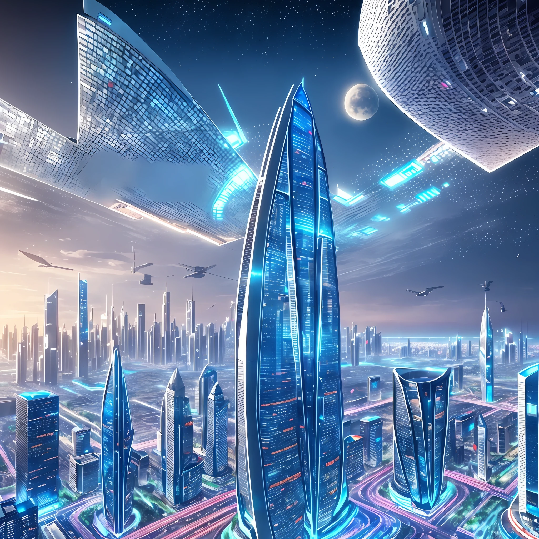 A futuristic city with a futuristic building and a huge punch in the background is a futuristic city --auto --s2