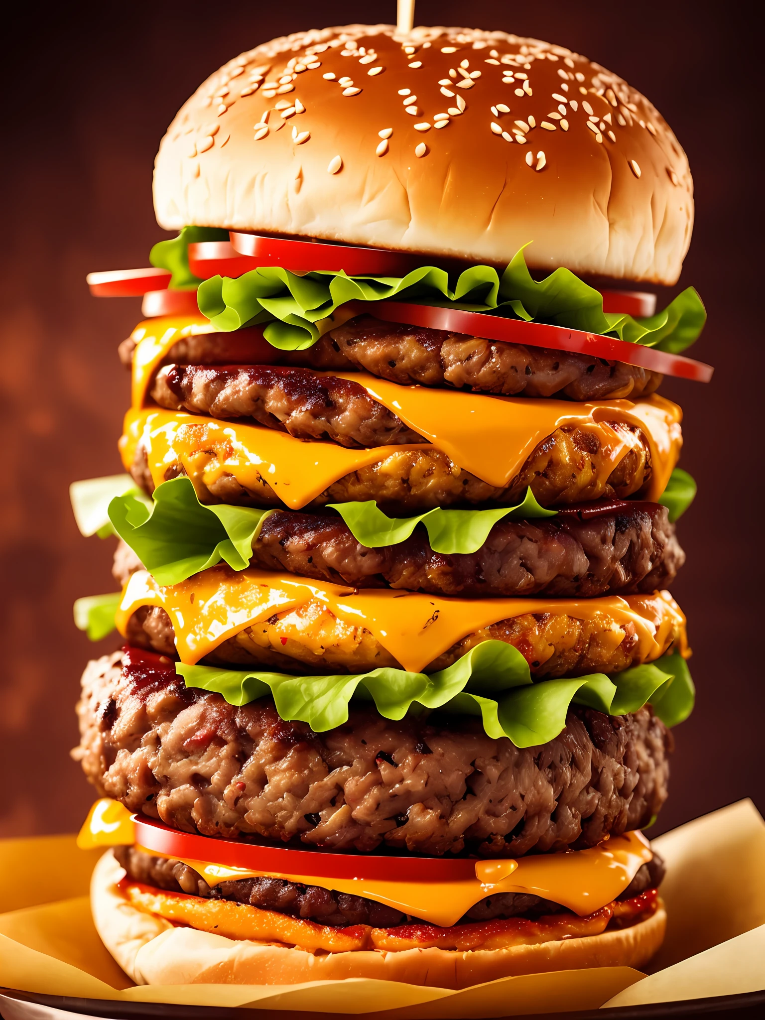 A burger falling in pieces juicy, tasty, hot, promotional photo, intricate details, hdr, cinematic, adobe lightroom, highly detailed