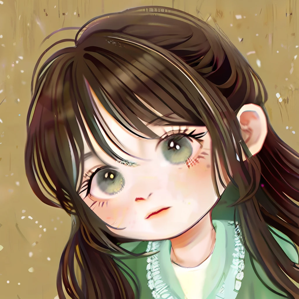 long hair
Eyes are brown
Cute illustrations