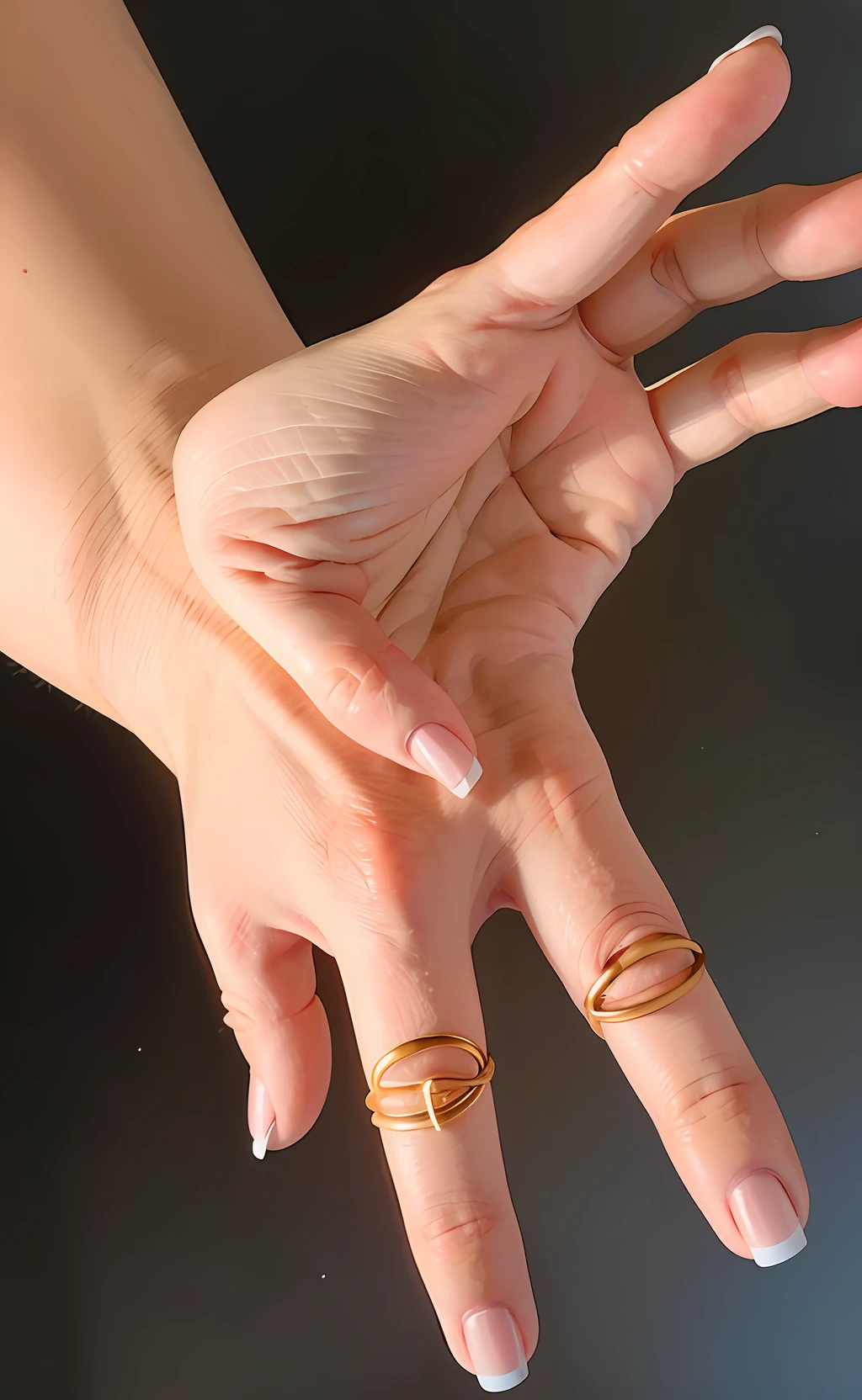 One hand, half human, half machine
