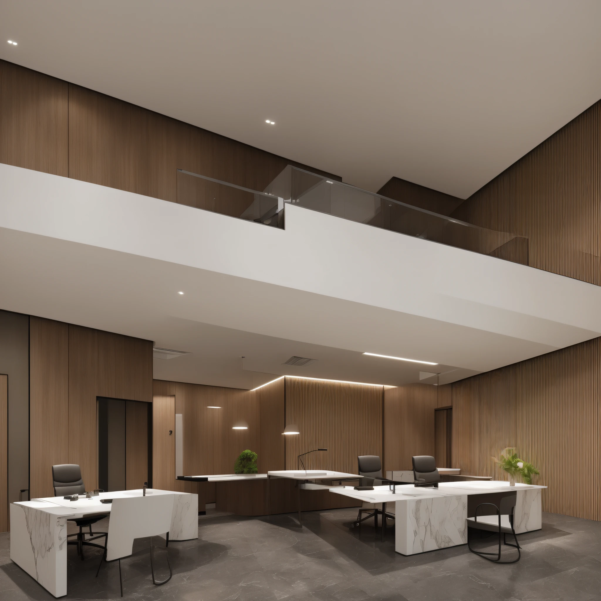 GDMINT Luxury Modern Interior Design, Two Office Workers