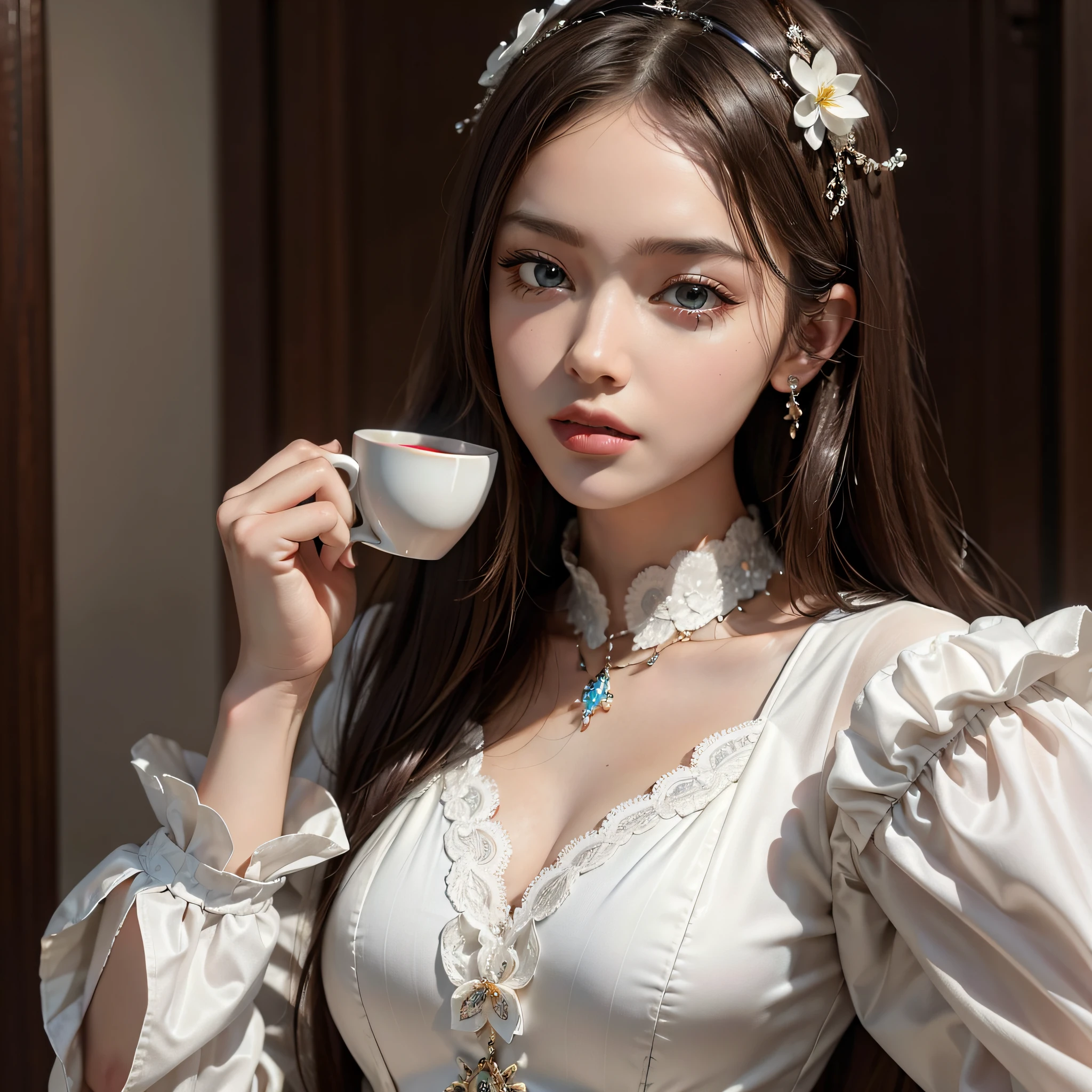 (8k, RAW photos, top quality, masterpiece: 1.2), ultra detailed, ultra high resolution, (realistic, realistic photos: 1.37), high-definition RAW color photos, professional photos, very delicate and beautiful, highly detailed, 8k wallpapers, amazing, fine details, huge file size, official art, highly detailed CG Unity 8k wallpapers, highly detailed beautiful girls, highly detailed faces, highly detailed eyes, very detailed skin, very detailed fingers, highly detailed nose, highly detailed mouth, perfect anatomy, highly detailed background, highly detailed clothes, stock photo of young woman holding coffee cup, Hinchel or tumblr, low brow, beautiful, stylish, full body, (take away young woman with coffee cup in hand), (beautiful fingers)
