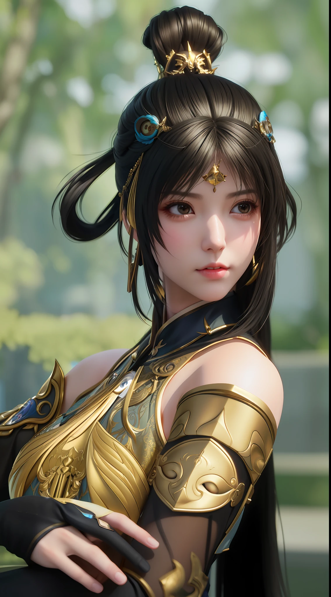 a close up of a woman with a very long hair, artgerm ; 3d unreal engine, extremely detailed artgerm, ruan jia and artgerm, artgerm detailed, artgerm portrait, artgerm. high detail, artgerm and ruan jia, by ruan jia and stanley artgerm, artgerm 4 k