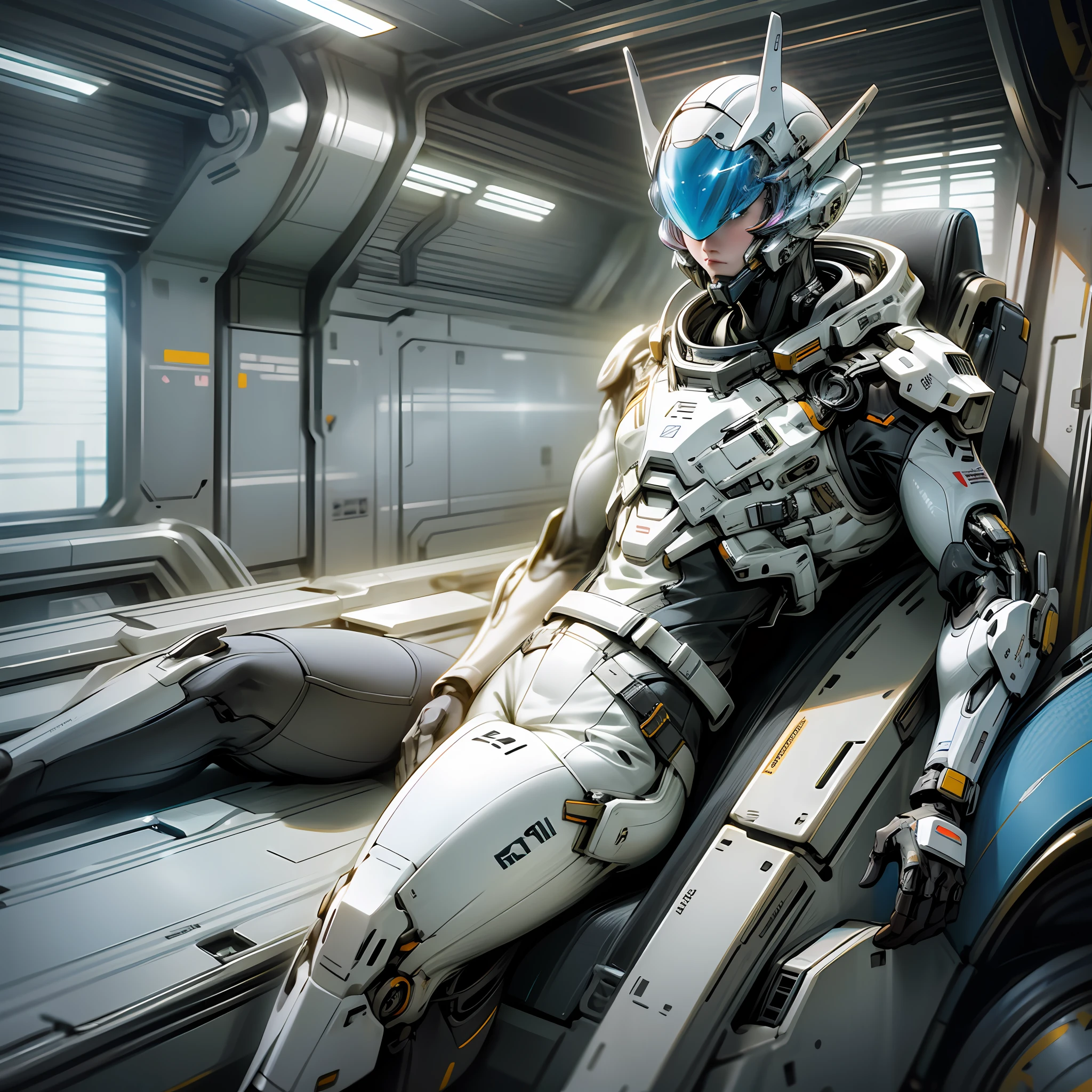 Lewis Hamilton in a futuristic outfit,futuristic clothes, hyper-realistic style, 8k, Space suit, photography --auto --s2