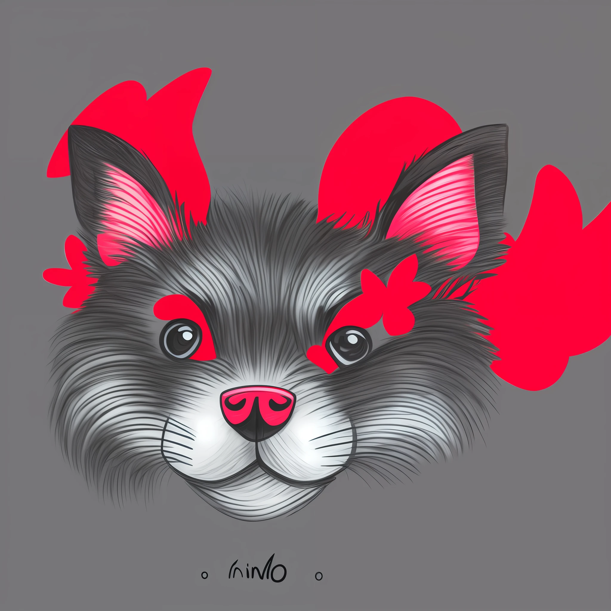 Logo, Cute Dog, ((Aniamdo drawing style of the 90s)), with UAM writing (Hello World), Arial font, red, black --auto --s2