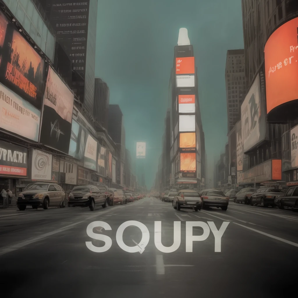 Best quality of a blurry Times Square background 1.4