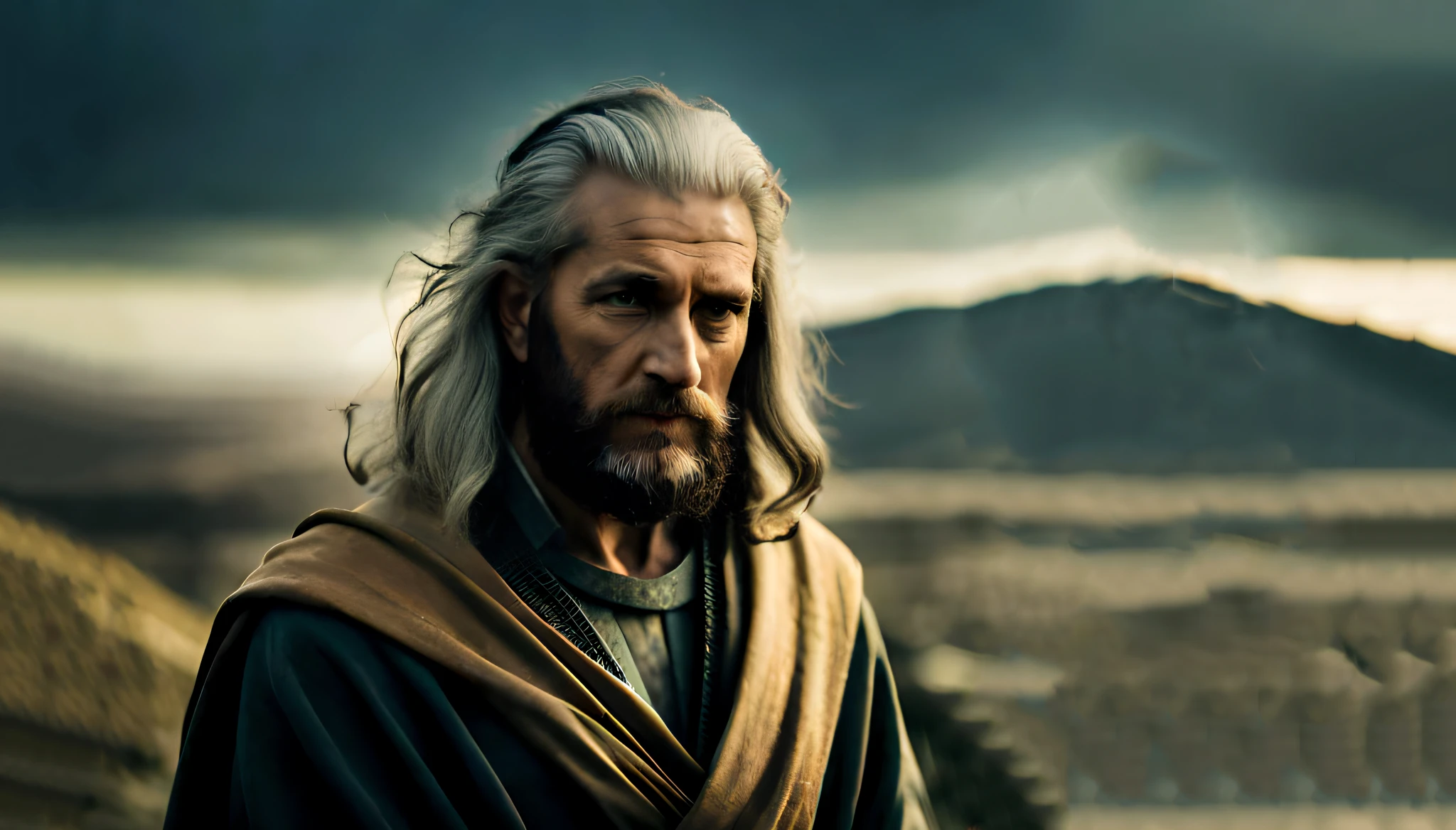 Abraham 100 years white hair