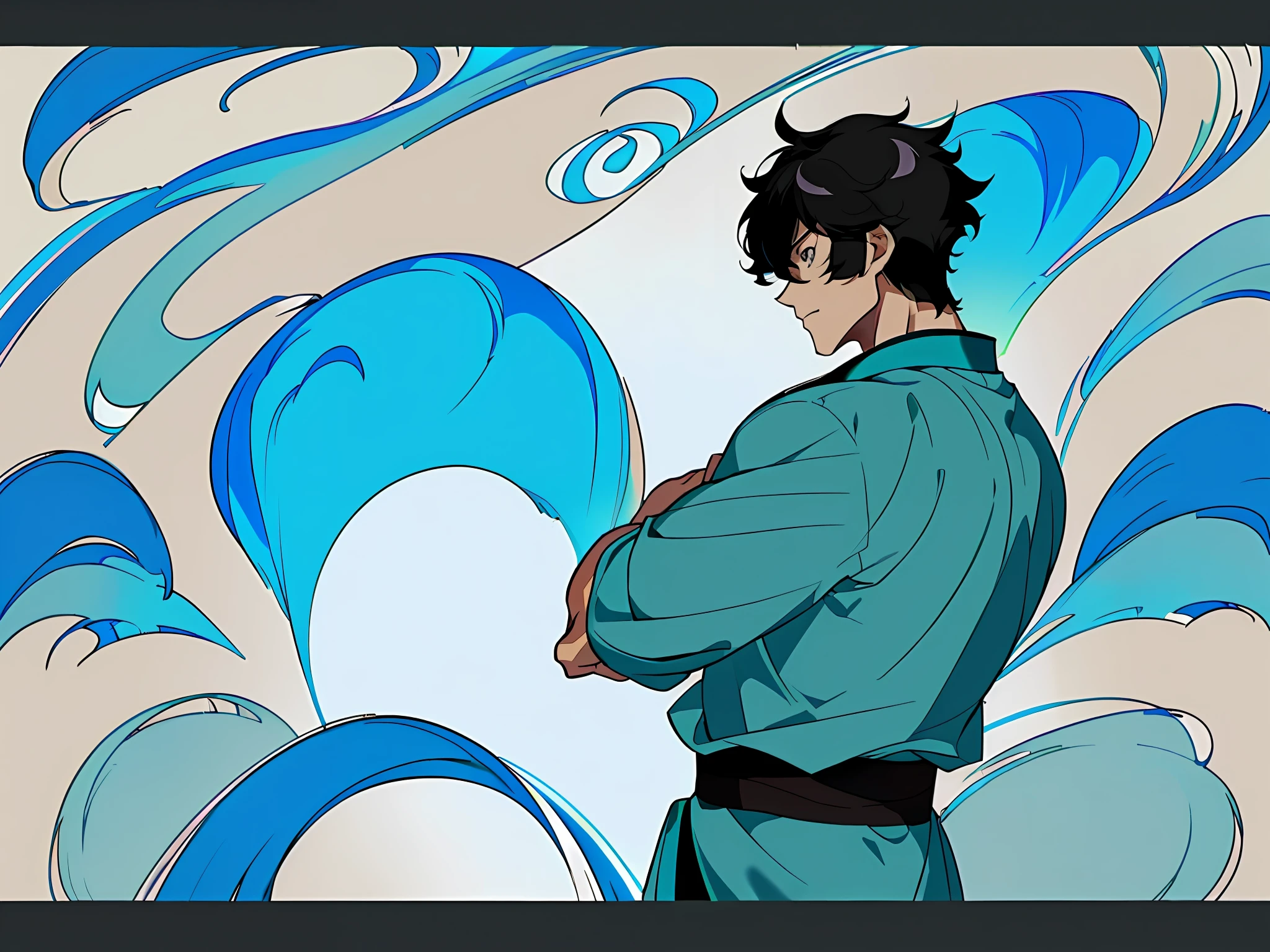 ((masterpiece)), ((best quality))), (character design sheet, same character, front, side, back), illustration, 1 male uncle, hair color, bangs, hair fax, eyes, environment change, hair fax, pose zitai, male, shirt shangyi, sun, charturnbetalora, (simple background, white background: 1.3) ,--6