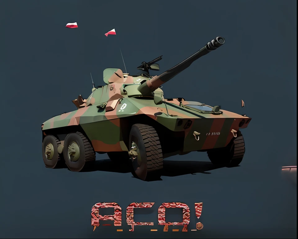 there is a military tank with a flag on top of it, ocatane render, military vehicles, album art, neco arc, vehicle concept photo!!, ((((octane render, octane 3d render, octane 3 d render, ( ( ( soviet tank ) ) ), 4 k octan render, octane render!!!, by Aleksander Orłowski