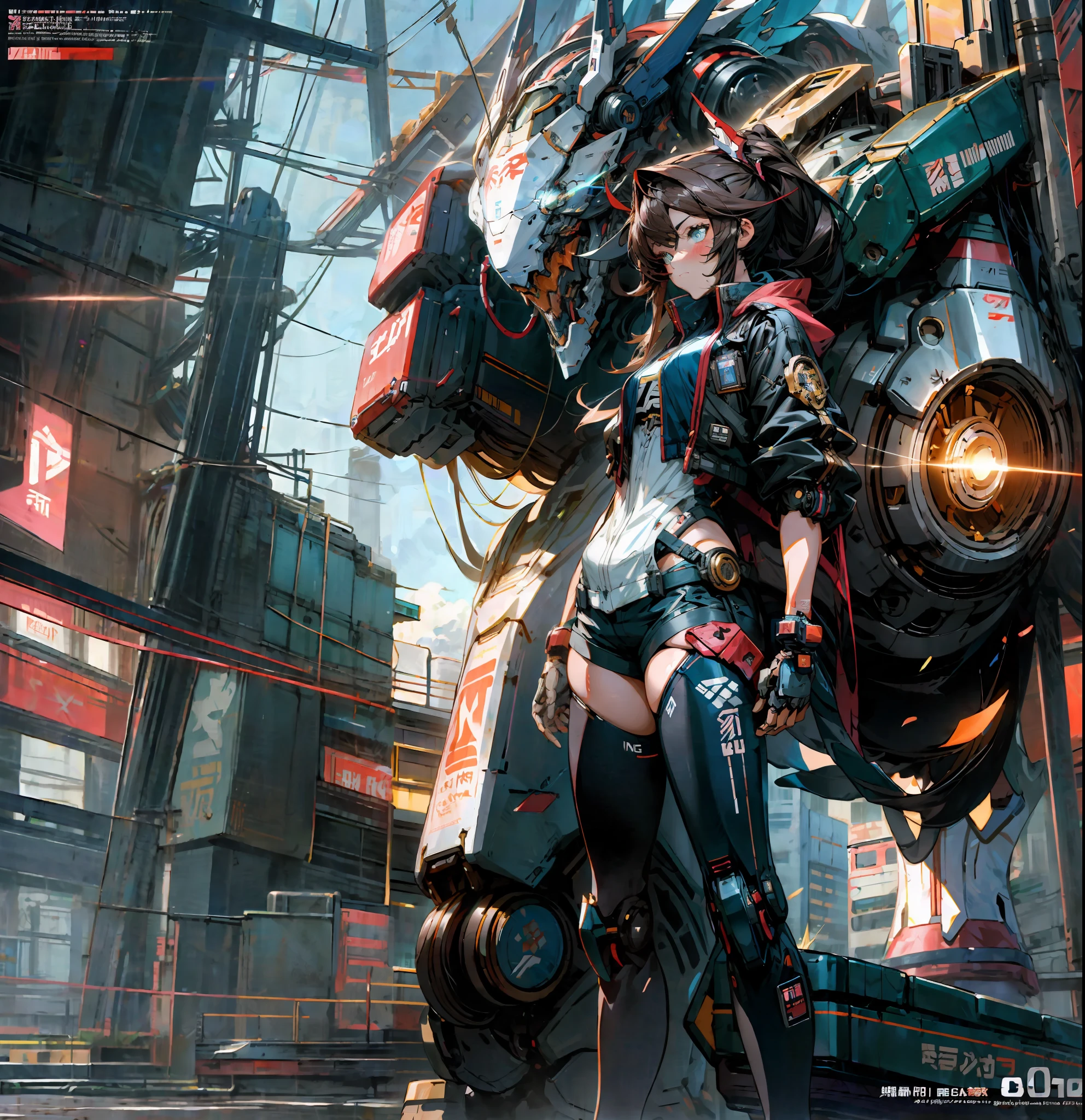 anime girl with a giant machine on her back, cyberpunk anime girl mech, digital cyberpunk anime art, girl in mecha cyber armor, best anime 4k konachan wallpaper, mechanized valkyrie girl, anime cyberpunk art, cyberpunk anime girl, cyberpunk anime art, female cyberpunk anime girl, digital cyberpunk - anime art, female mecha, anime mecha aesthetic