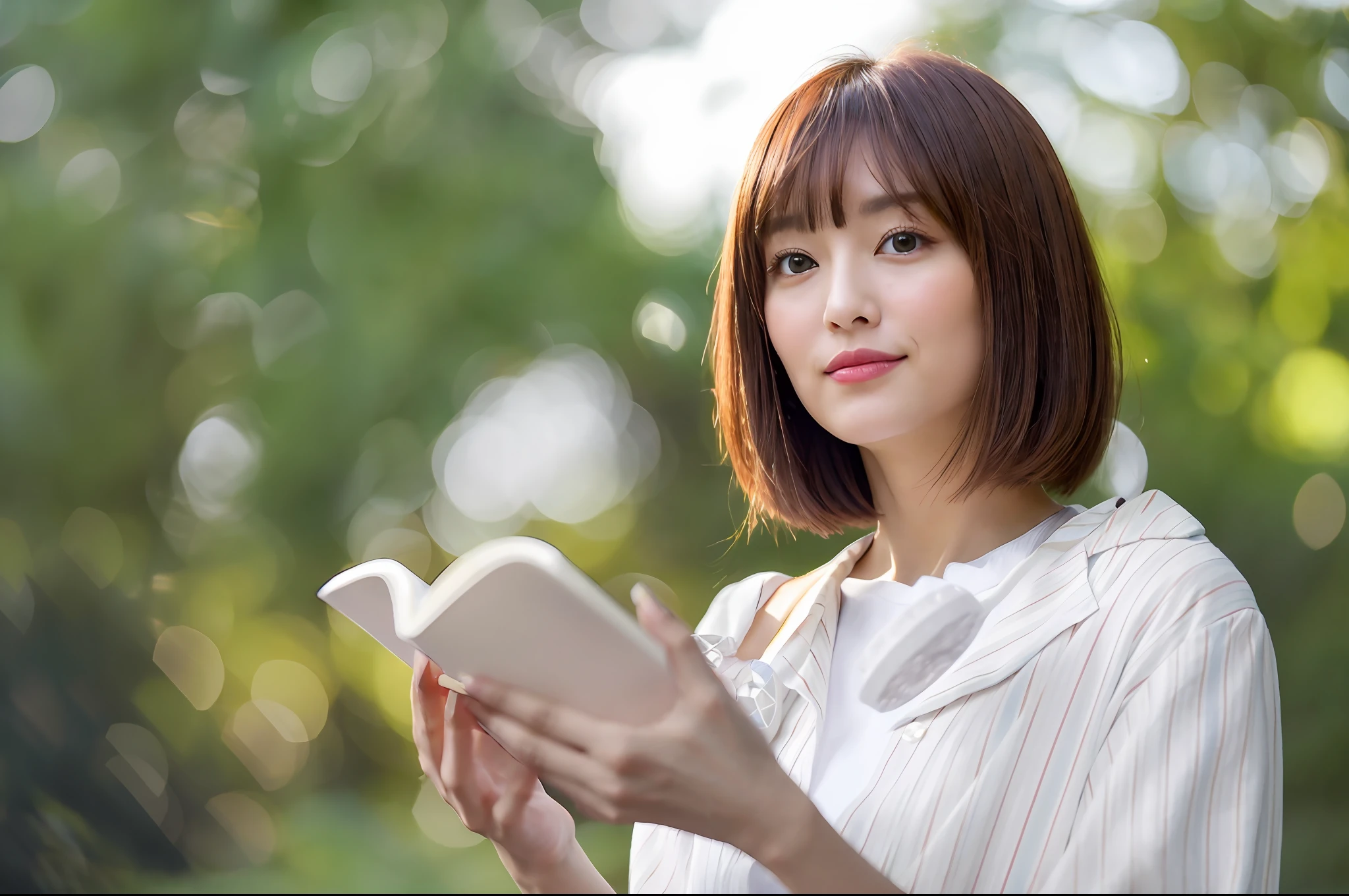 (Best Quality, 8k, 32k, Masterpiece, UHD: 1.2), cute Japan woman photo, big breasts, very short bob hair