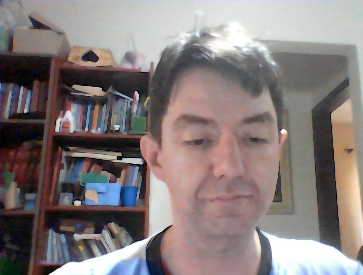 there is a man that is looking at a cell phone, with slight stubble, front facing the camera, very grainy image, frontal picture, slight stubble, selfie photo, webcam screenshot, 8k selfie photograph, with neat stubble, looking towards the camera, myself, took on ipad, looking directly at the camera, looking straight to camera