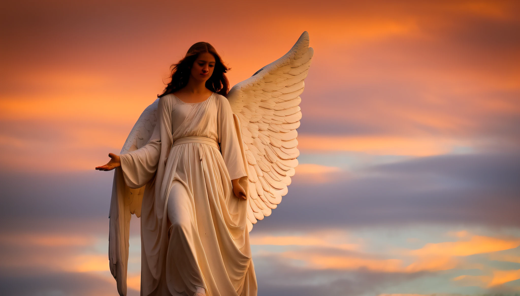 An angel in the twilight