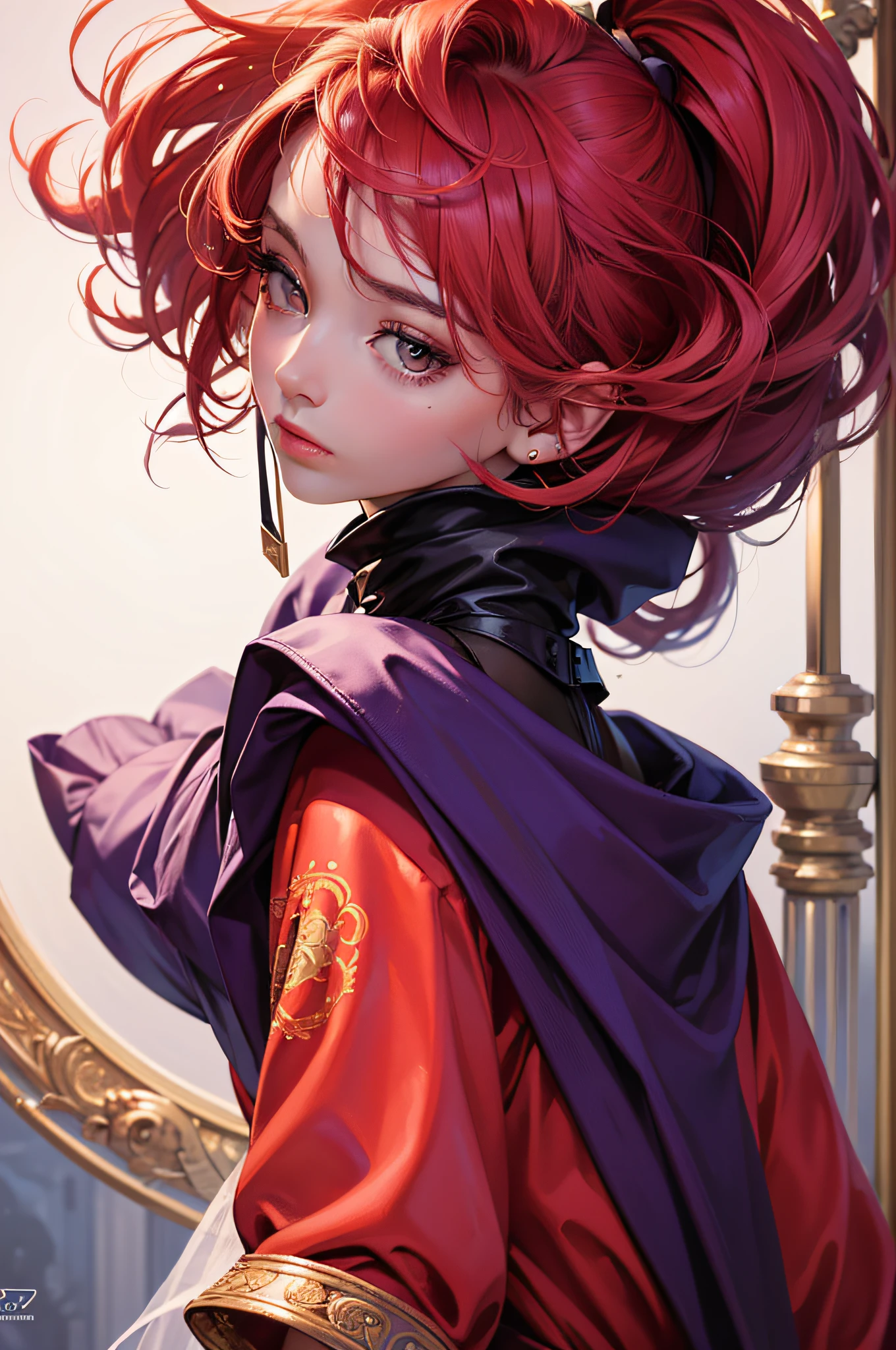 (Masterpiece, Top Quality, Top Quality, Official Art, Beautiful and Aesthetic:1.2),(Beautiful Women's nape),(Dark Brown Eyes),Small,Very Detailed,Colorful,Best Detailed,Seductive Amish Fe Full Shot Female Silk Weaver