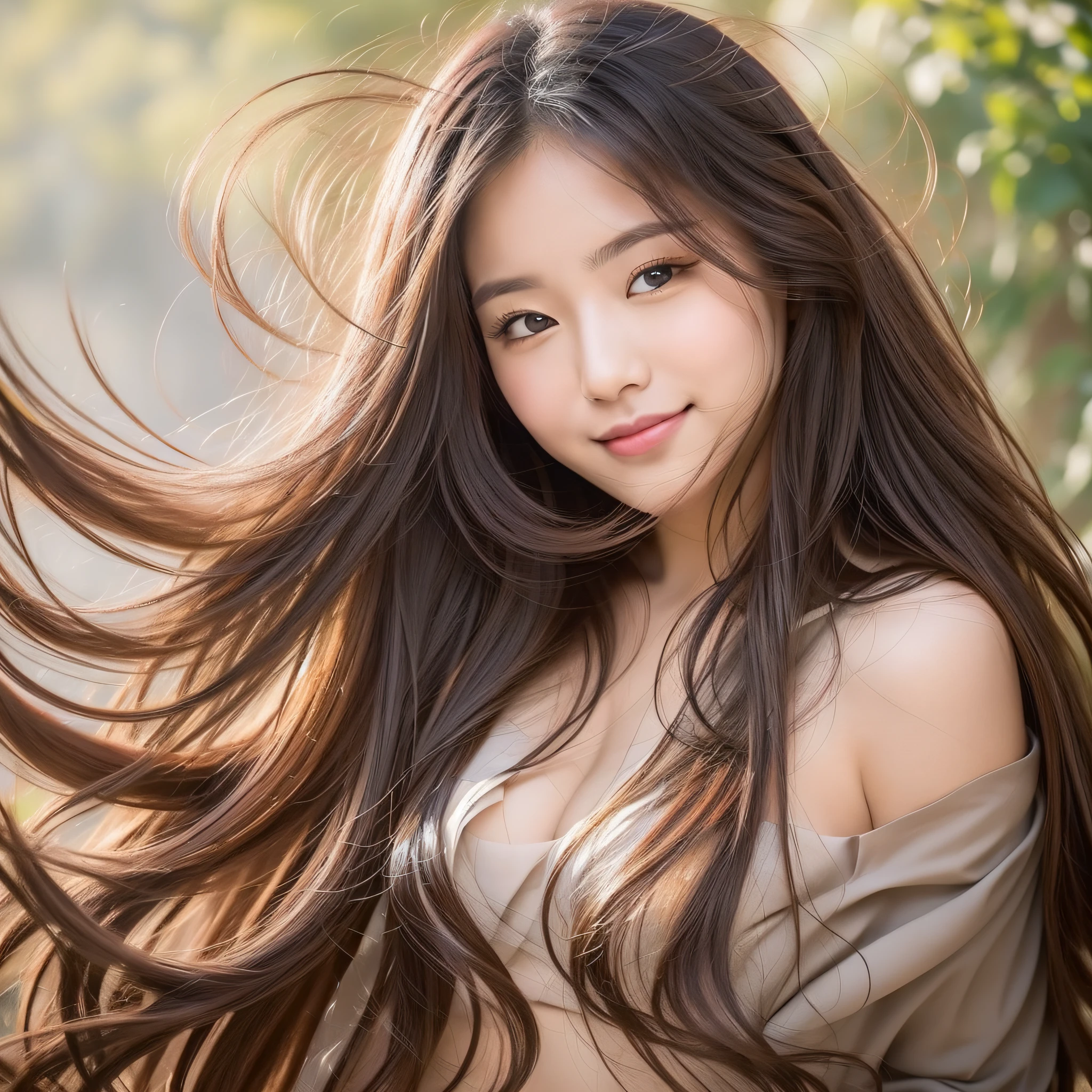 (8K, Best Quality, Masterpiece: 1.2), (Realistic, Photorealistic: 1.37), Super Detail, 1 Girl, Cute, Solo, (Redness of the Nose), (Smile: 1.15), (Mouth Closed) Not Small, Beautiful Eyes, (Long Hair: 1.2), Floating Hair Novafrog style, upper body, ecstatic, looking at camera, eyes inviting a man