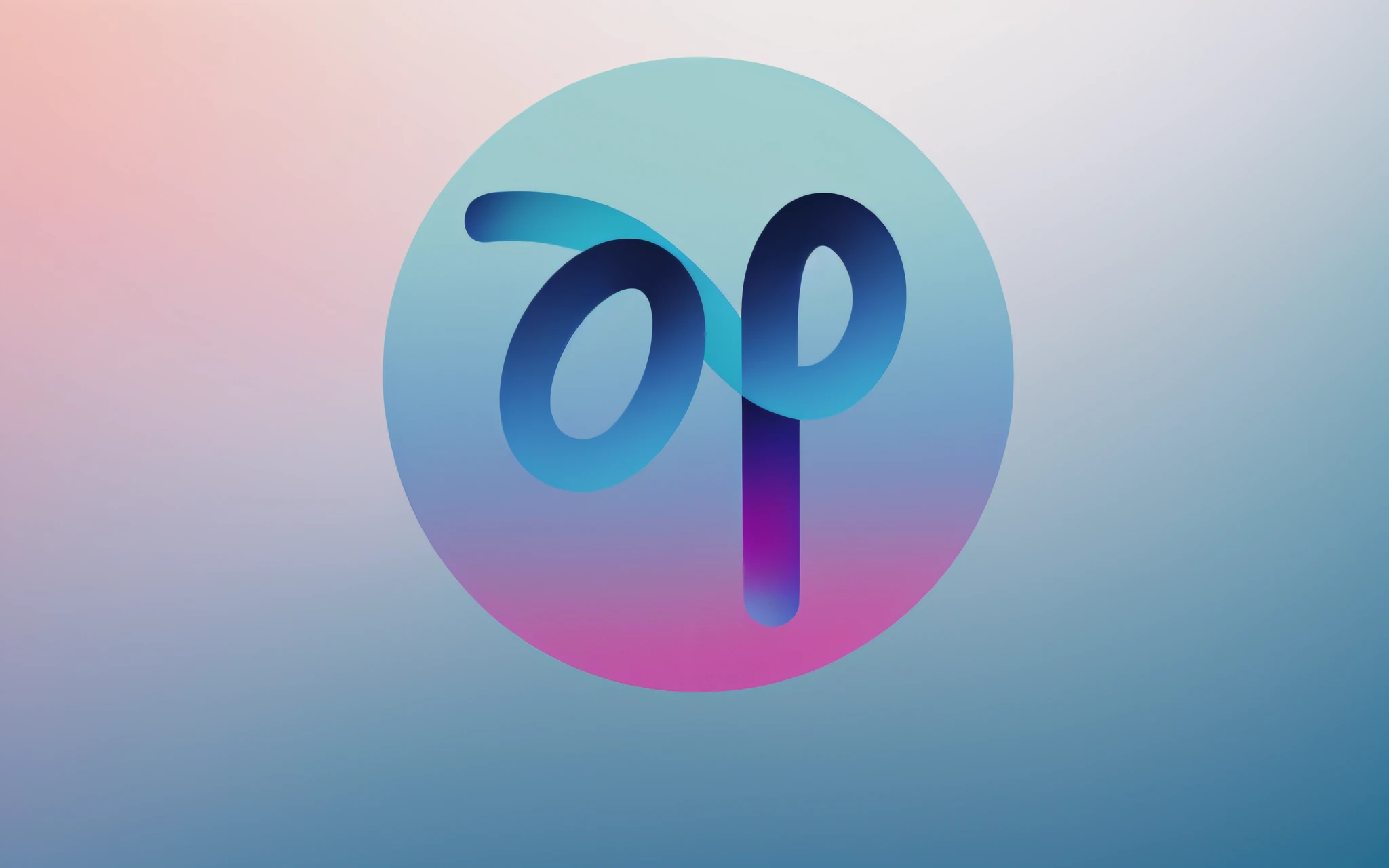 Light blue, dark blue, pink, gradient, slight shadow where the circles coincide, slightly matte texture